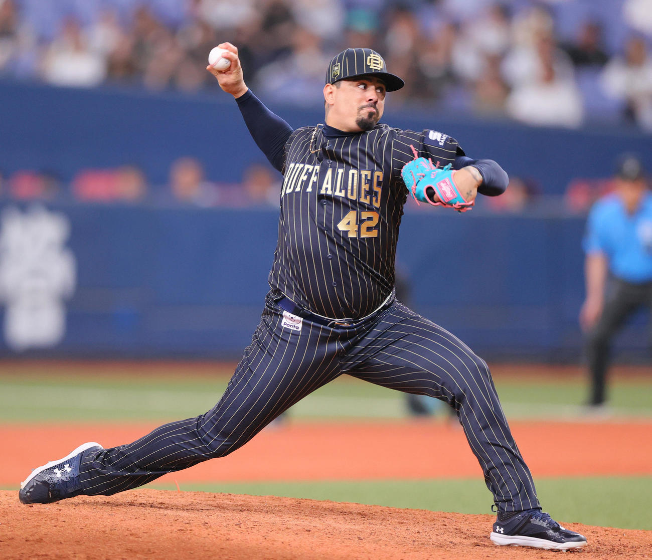オリックス対楽天　9回表に登板するマチャド（撮影・上山淳一）