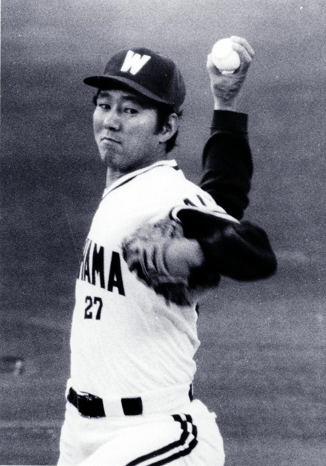 背番号27、大洋・平松政次投手