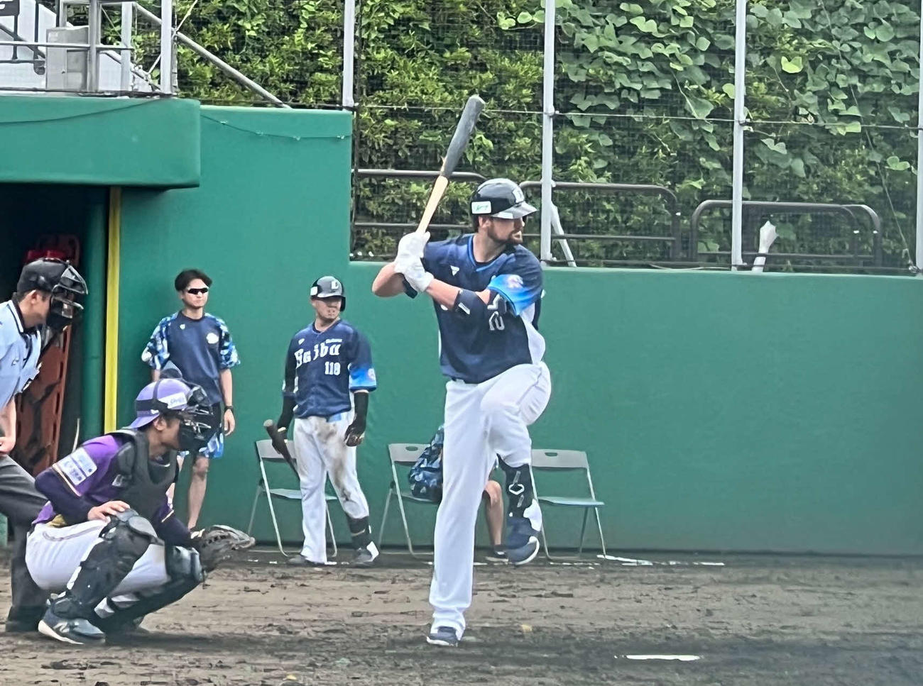 3軍戦でデビューした西武J．D．デービス（撮影・金子真仁）