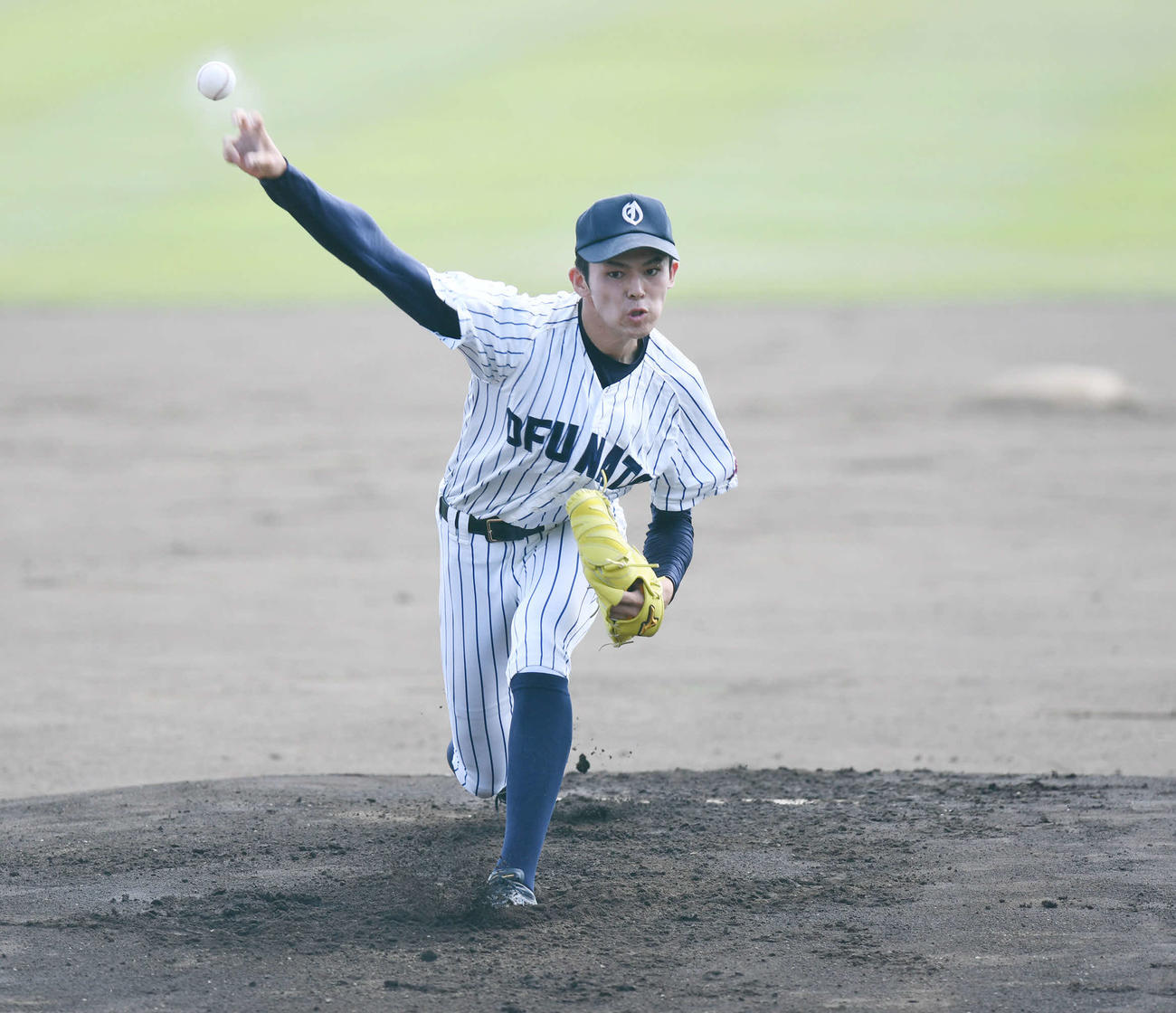 大船渡時代の佐々木朗希（2019年7月24日撮影）
