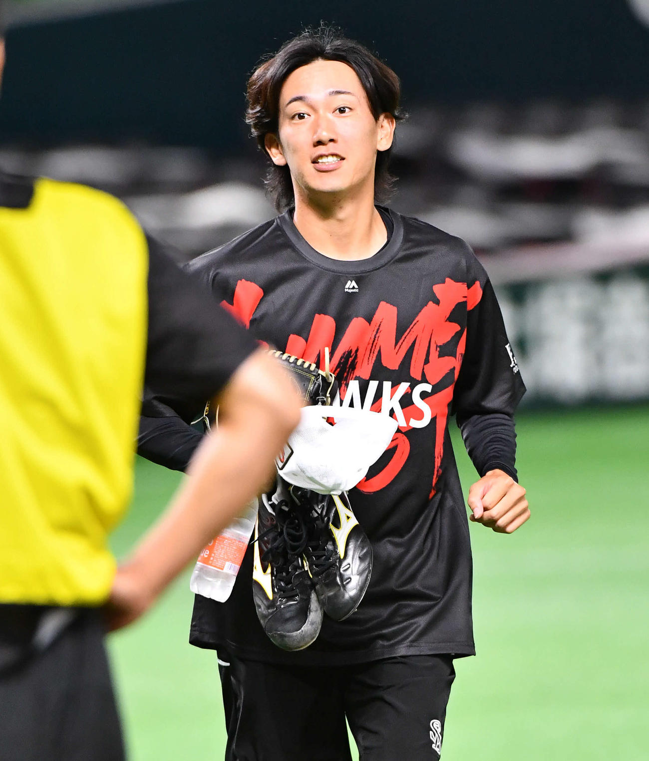 ソフトバンク対ロッテ　1軍に合流した大津（撮影・岩下翔太）