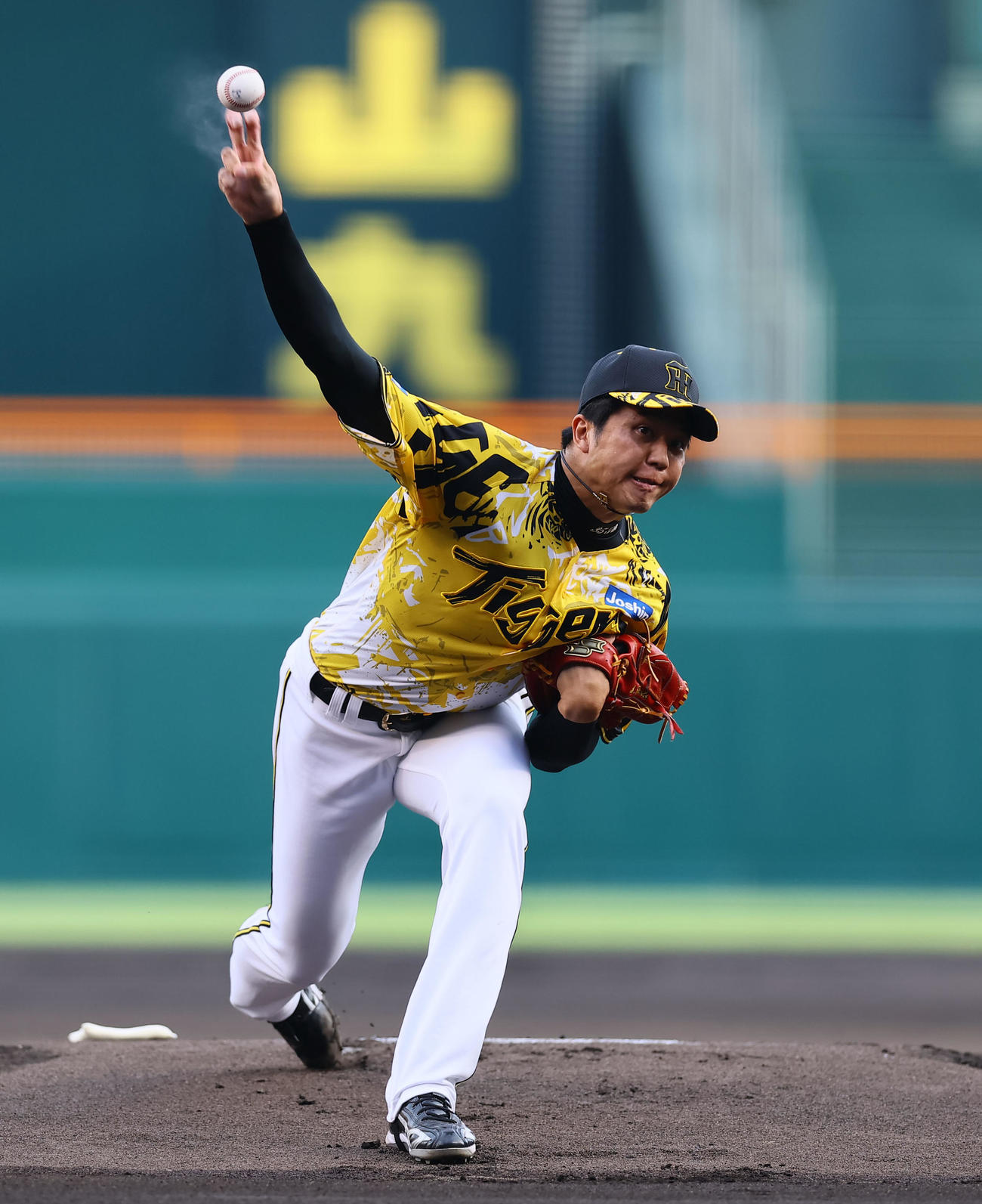 阪神対中日　阪神先発の才木（撮影・藤尾明華）