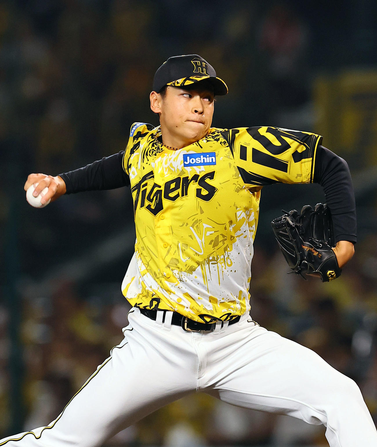 阪神対中日　9回途中、プロ初登板のマウンドに上がった阪神早川（撮影・藤尾明華）