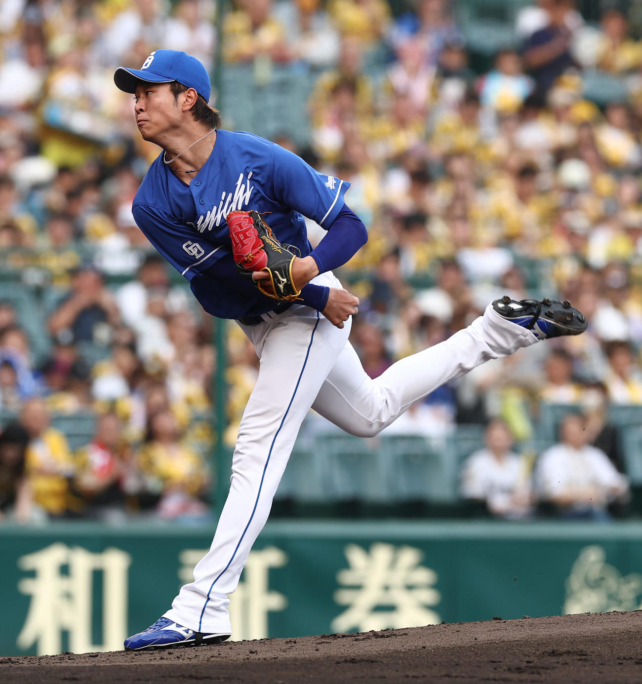阪神対中日　中日先発の高橋宏（撮影・上田博志）
