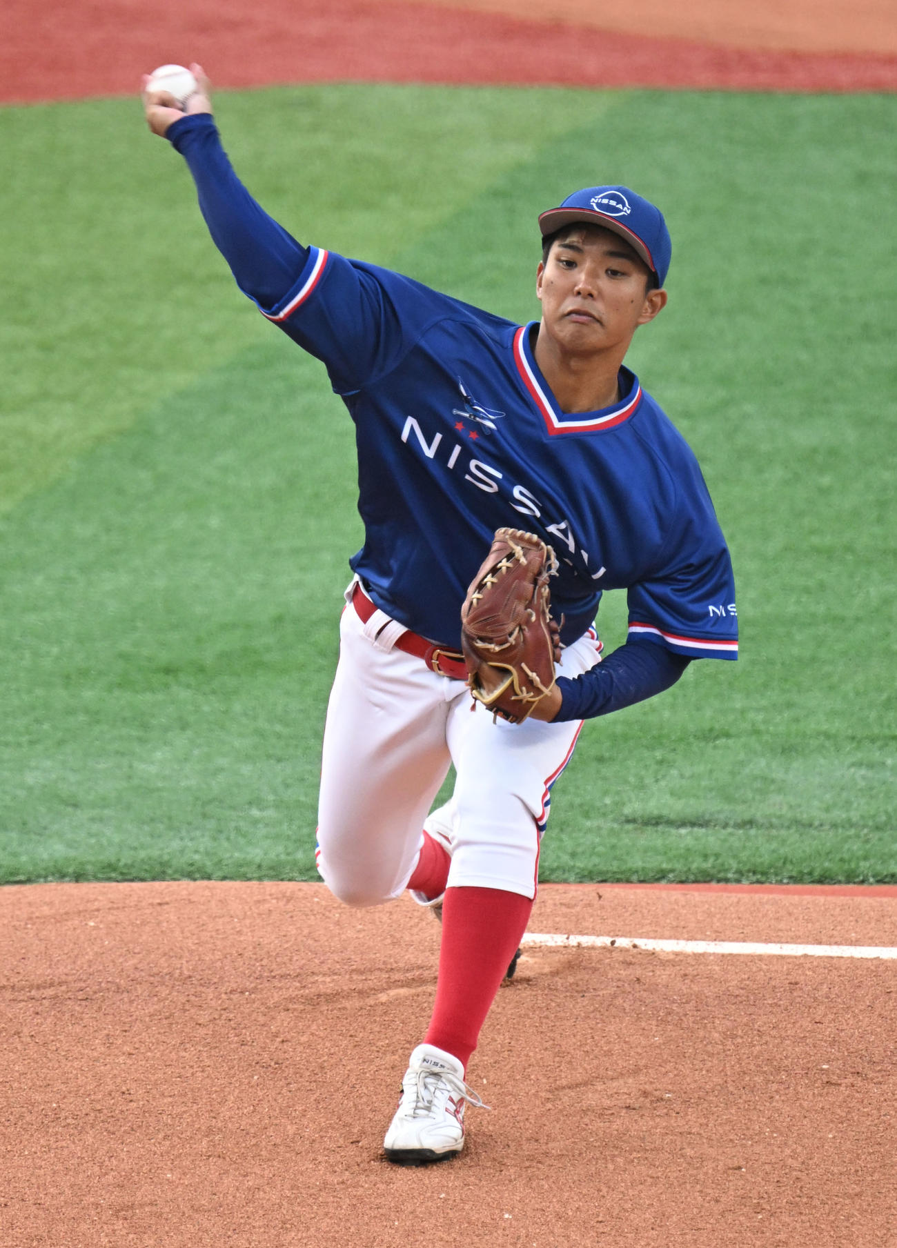 第96回都市対抗野球大会西関東予選　東芝戦に先発した日産・砂川（撮影・千葉一成）