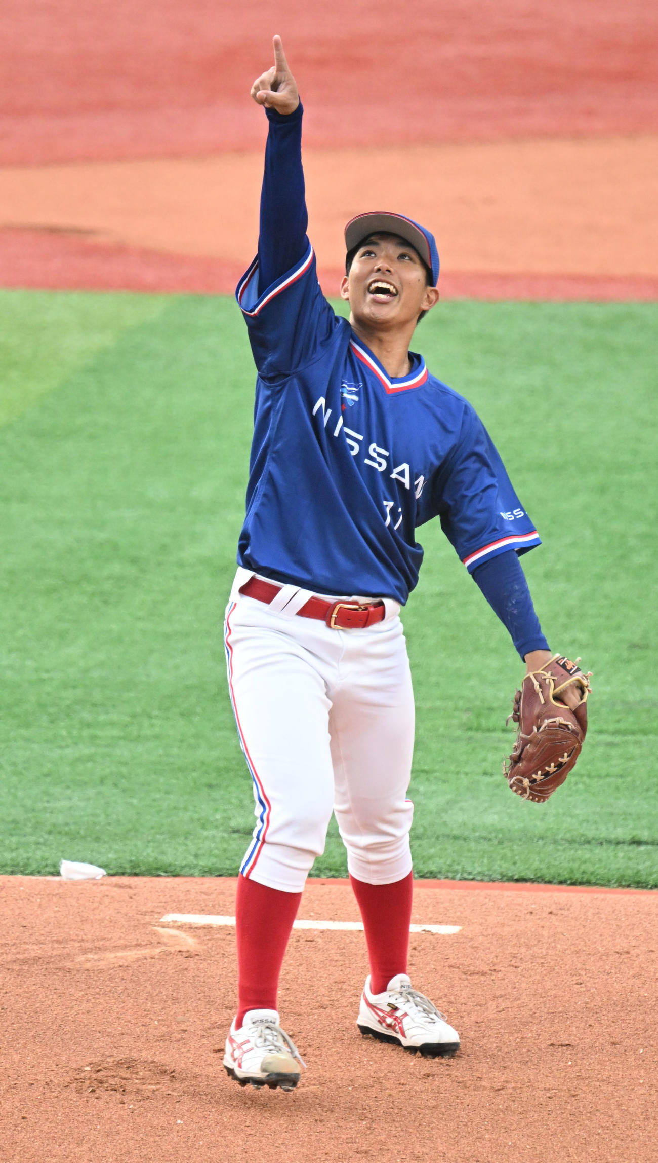 第96回都市対抗野球大会西関東予選　東芝戦に先発した日産・砂川（撮影・千葉一成）