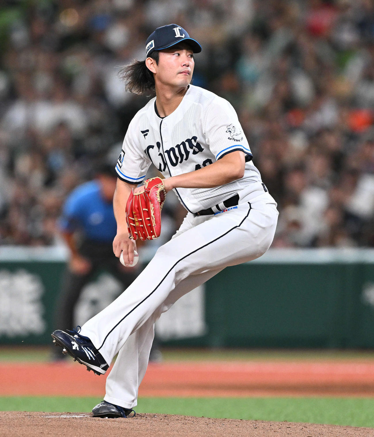 西武対ソフトバンク　西武先発の今井（撮影・滝沢徹郎）