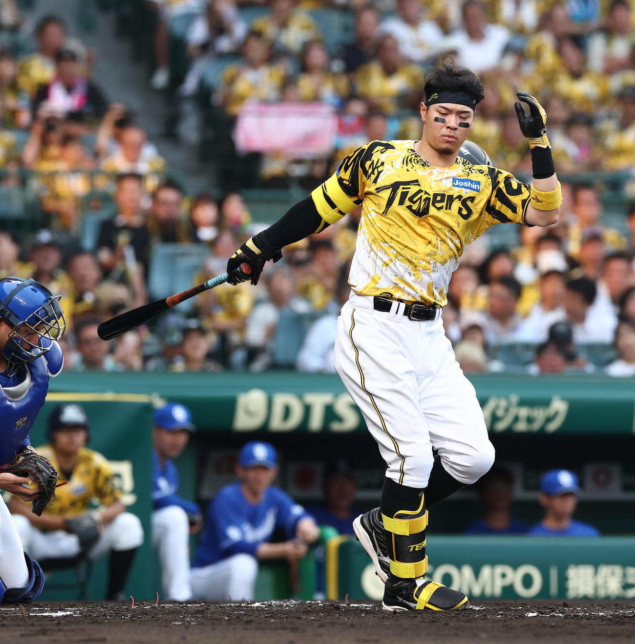 阪神佐藤輝明（2025年7月16日撮影）