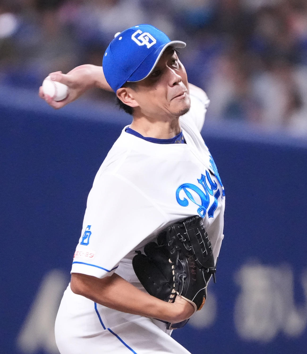 中日対DeNA 1回表、登板する中日先発の大野（撮影・森本幸一）
