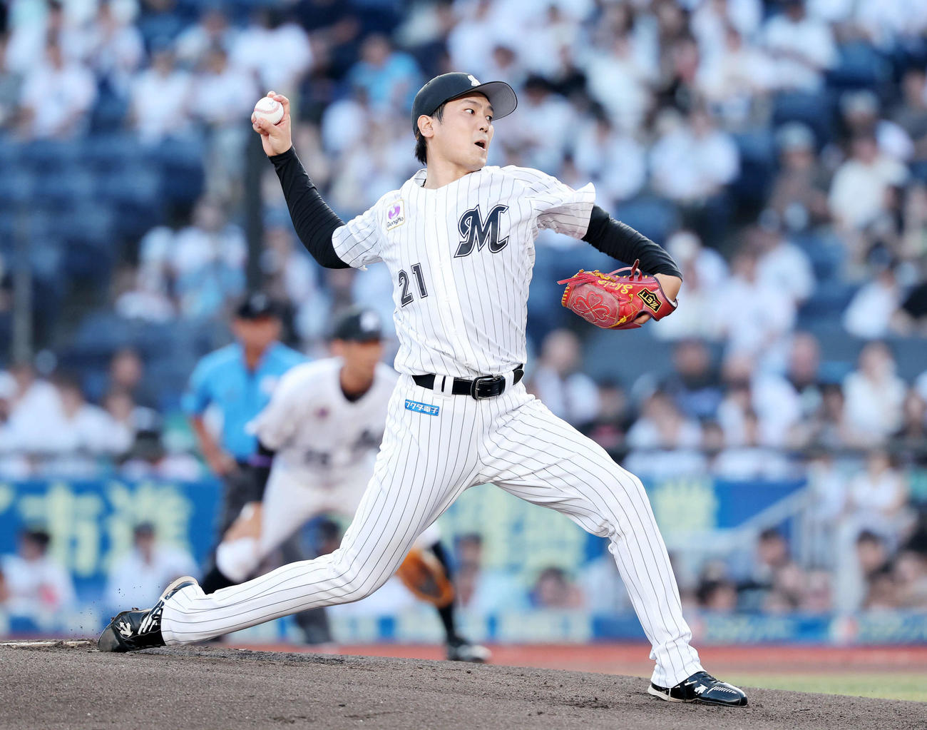 ロッテ石川柊太（2025年7月9日撮影）
