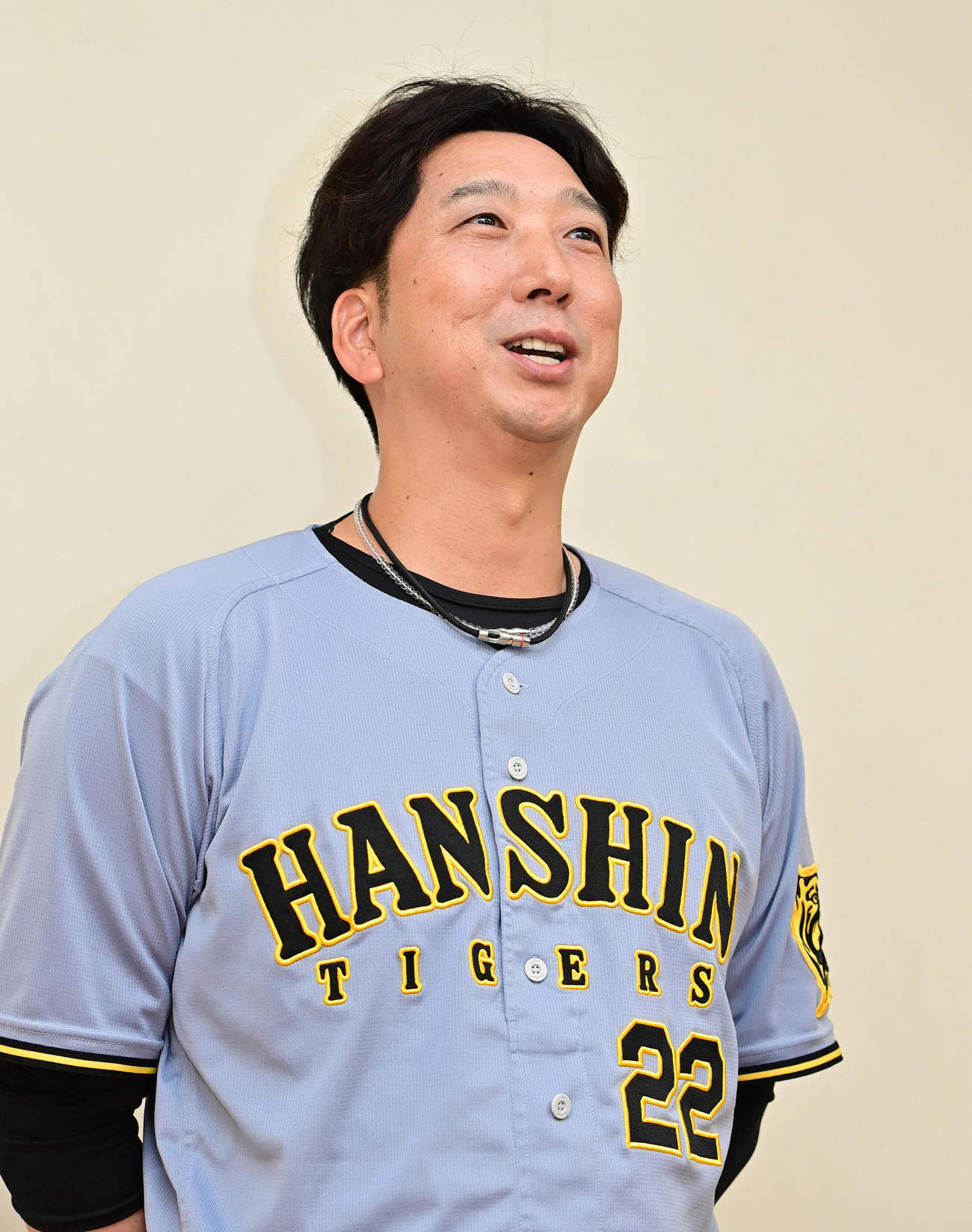巨人対阪神　前半戦を総括する阪神藤川監督（撮影・清水貴仁）