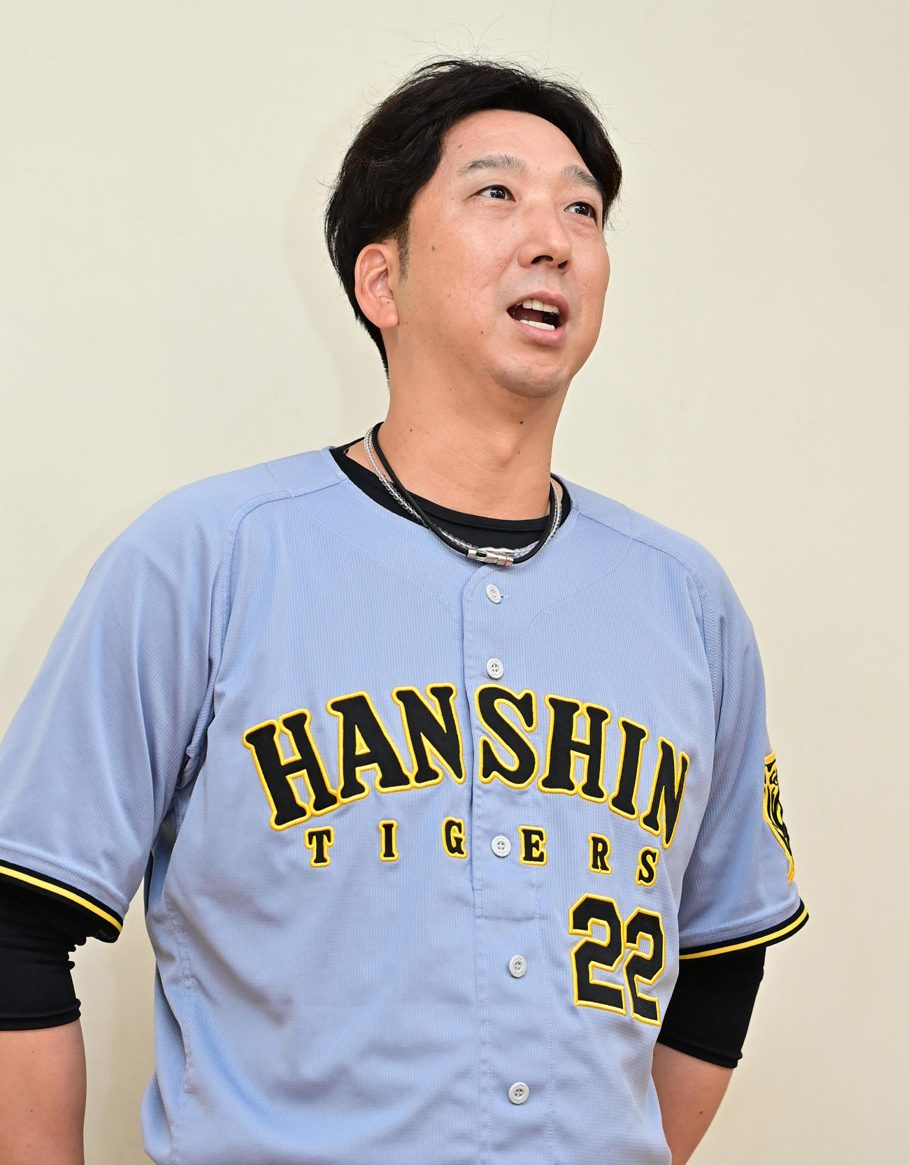 前半戦を総括する阪神藤川監督（撮影・清水貴仁）