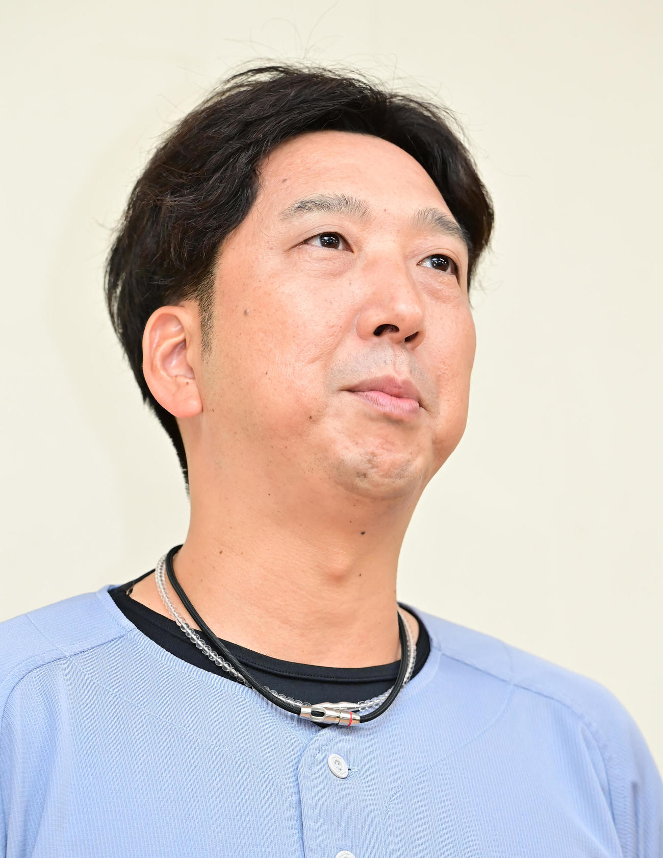 前半戦を総括する阪神藤川監督（撮影・清水貴仁）