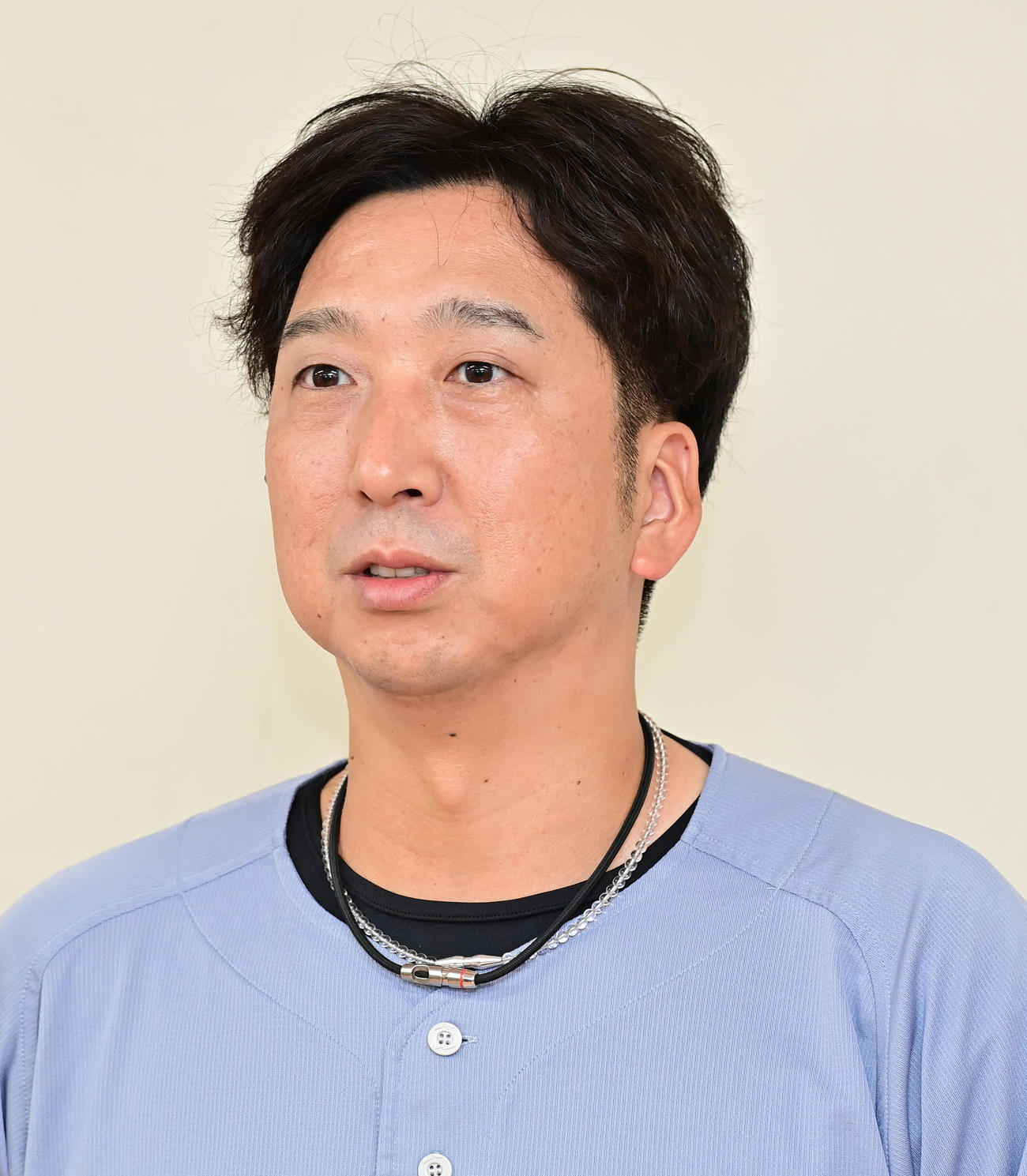 前半戦を総括する阪神藤川監督（撮影・清水貴仁）