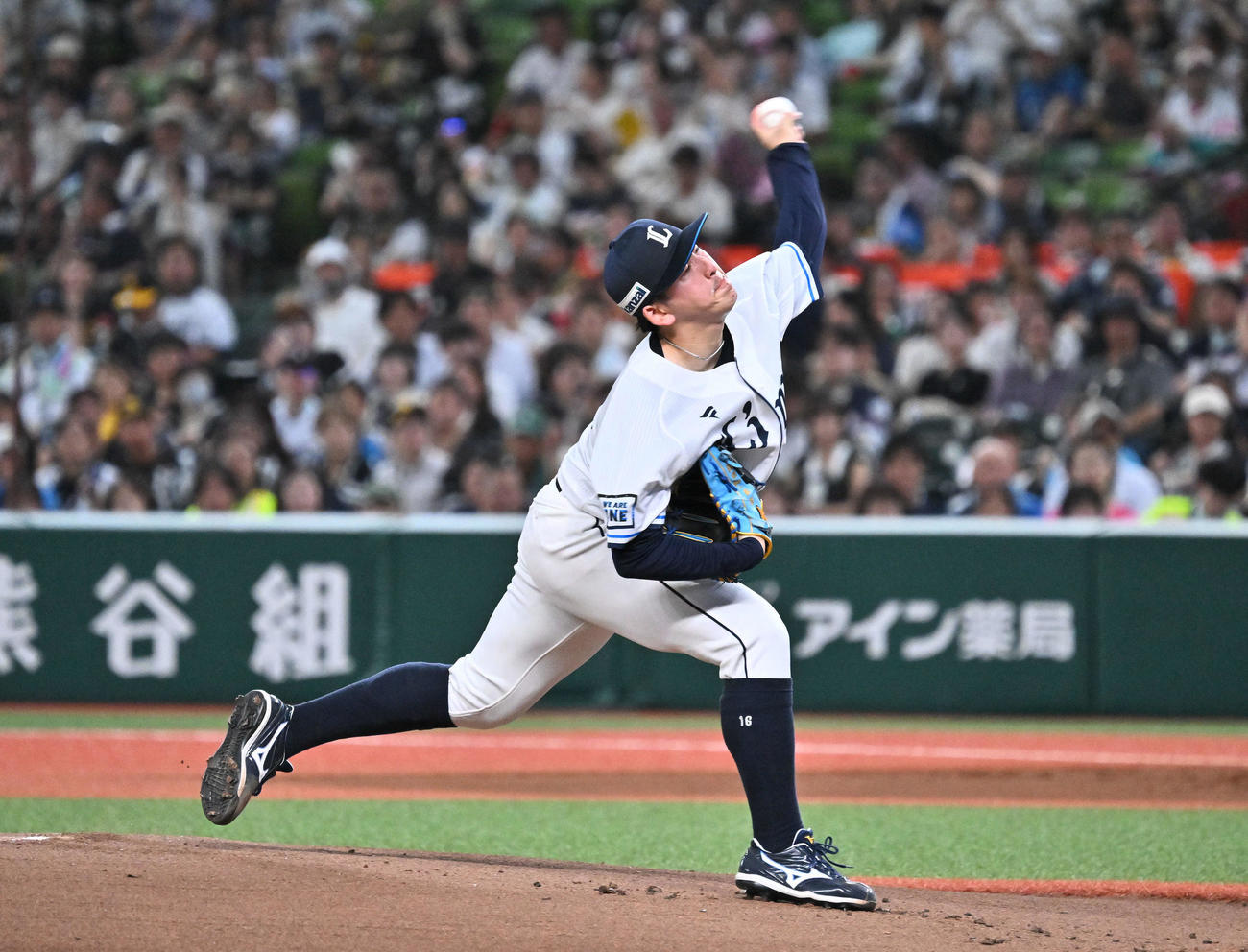 西武対ソフトバンク　西武先発の隅田（撮影・滝沢徹郎）