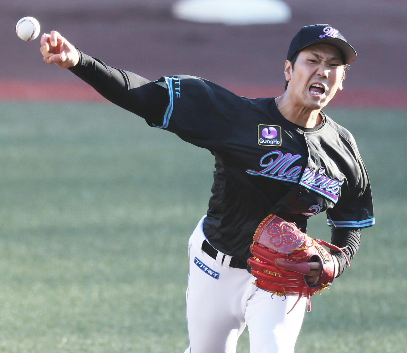 ロッテ対オリックス　ロッテ先発の石川柊（撮影・野上伸悟）