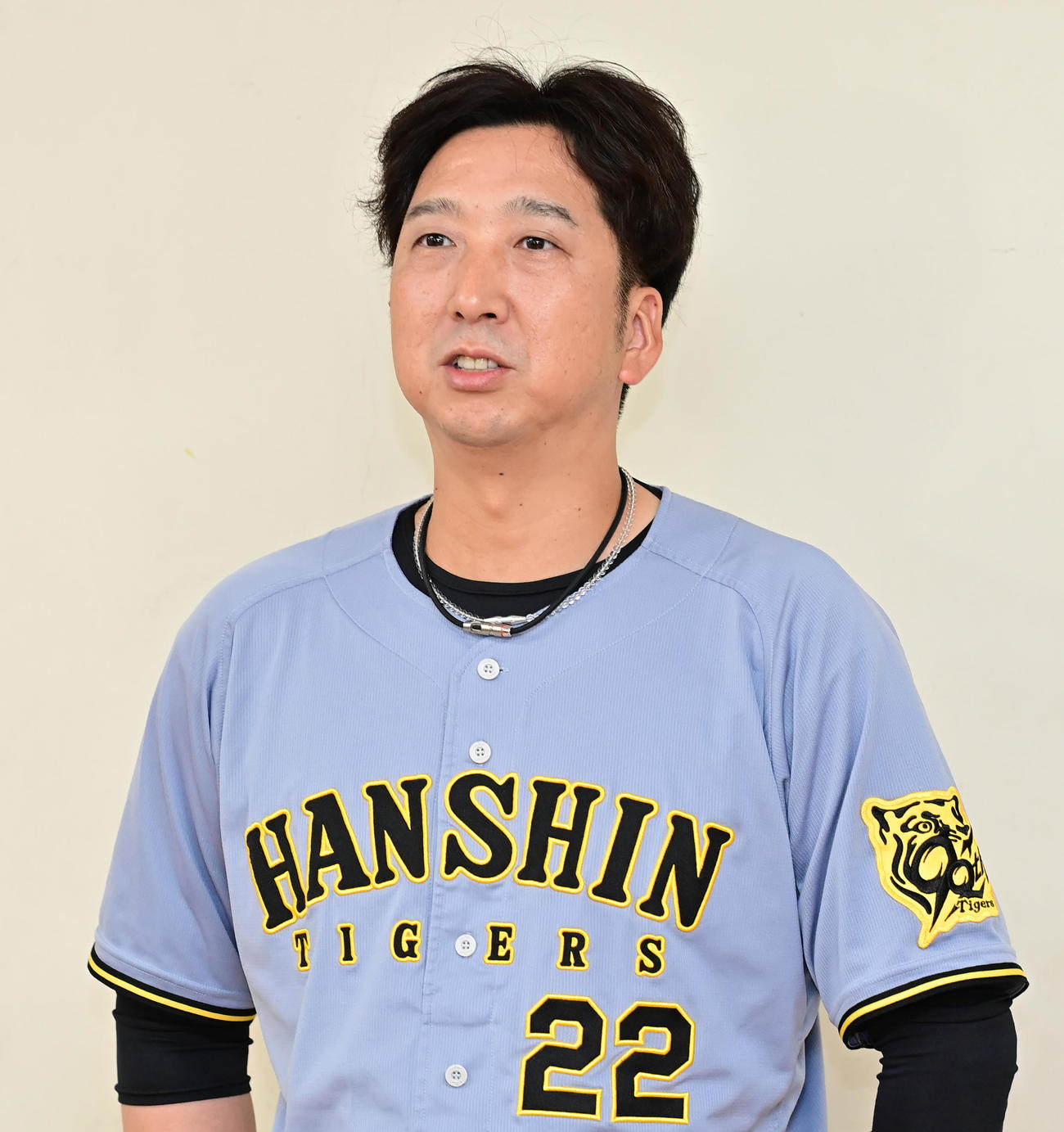 前半戦を総括する阪神藤川監督（撮影・清水貴仁）