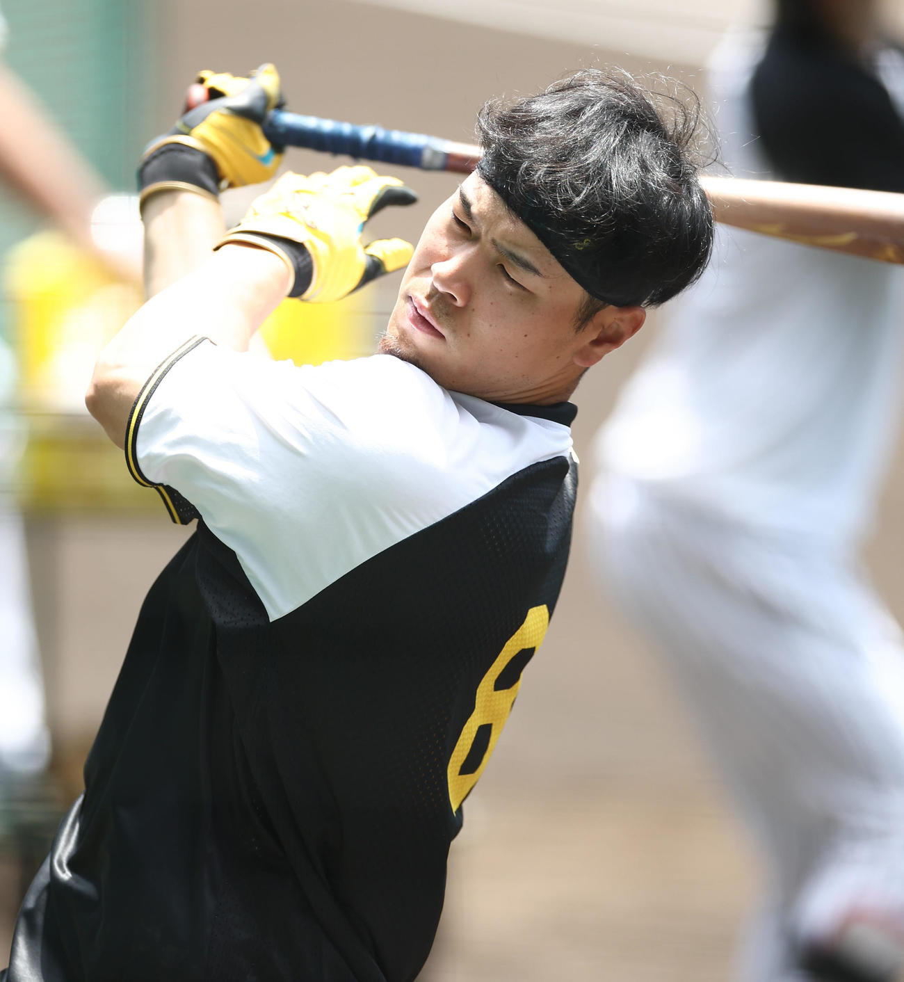 阪神佐藤輝明（2025年7月18日撮影）