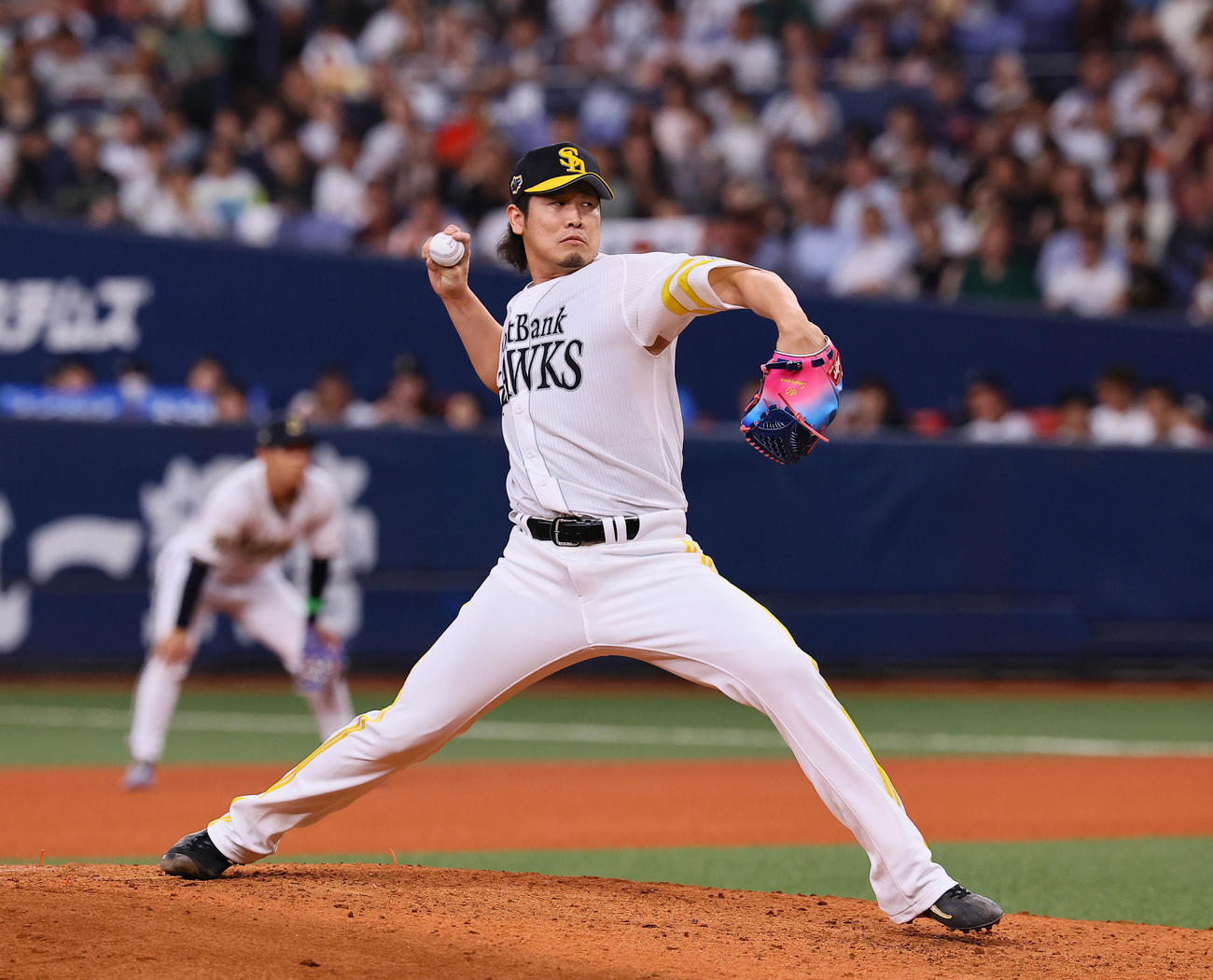全パ対全セ　9回、登板した全パ杉山（撮影・藤尾明華）