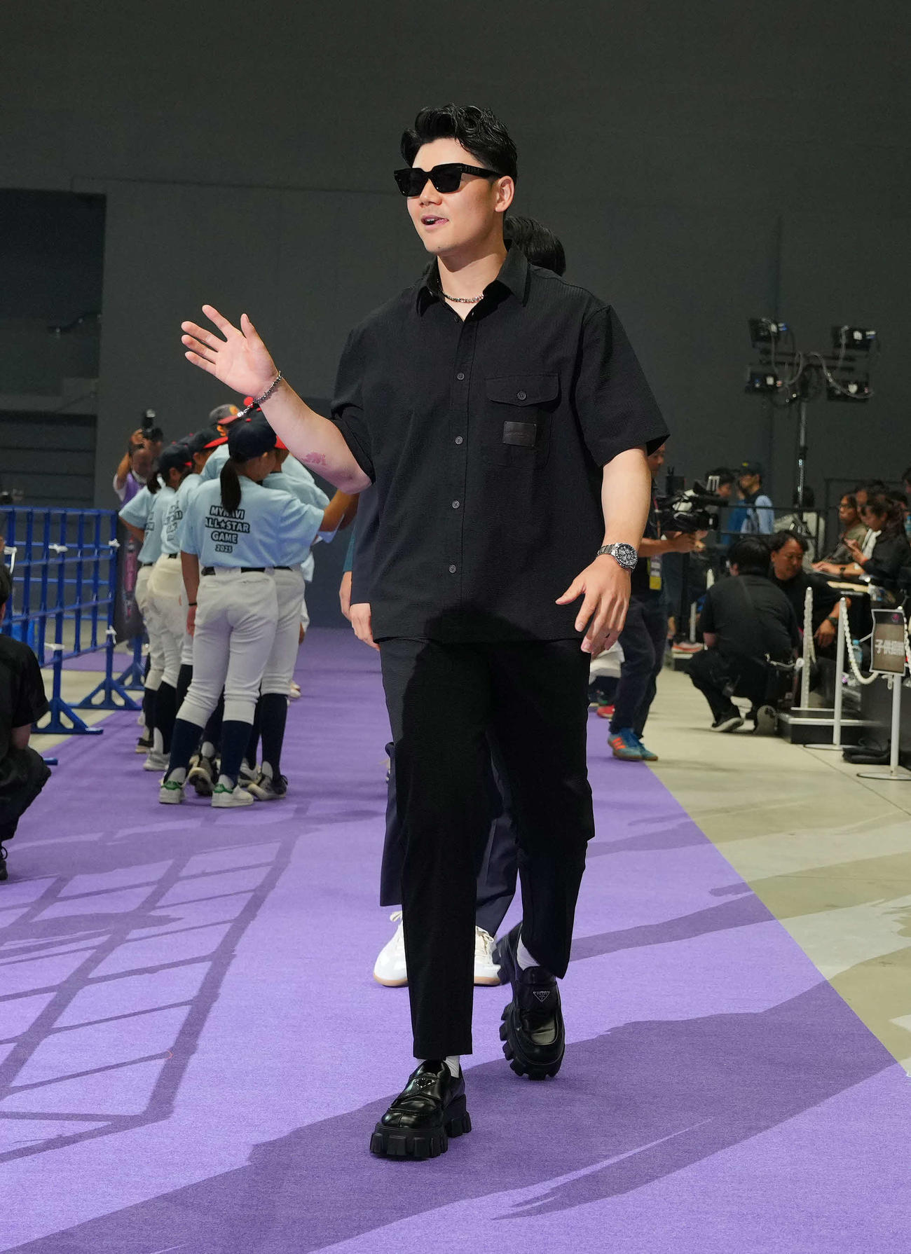 マイナビオールスターゲーム2025スペシャルステージに登場する日本ハム清宮幸（撮影・菅敏）