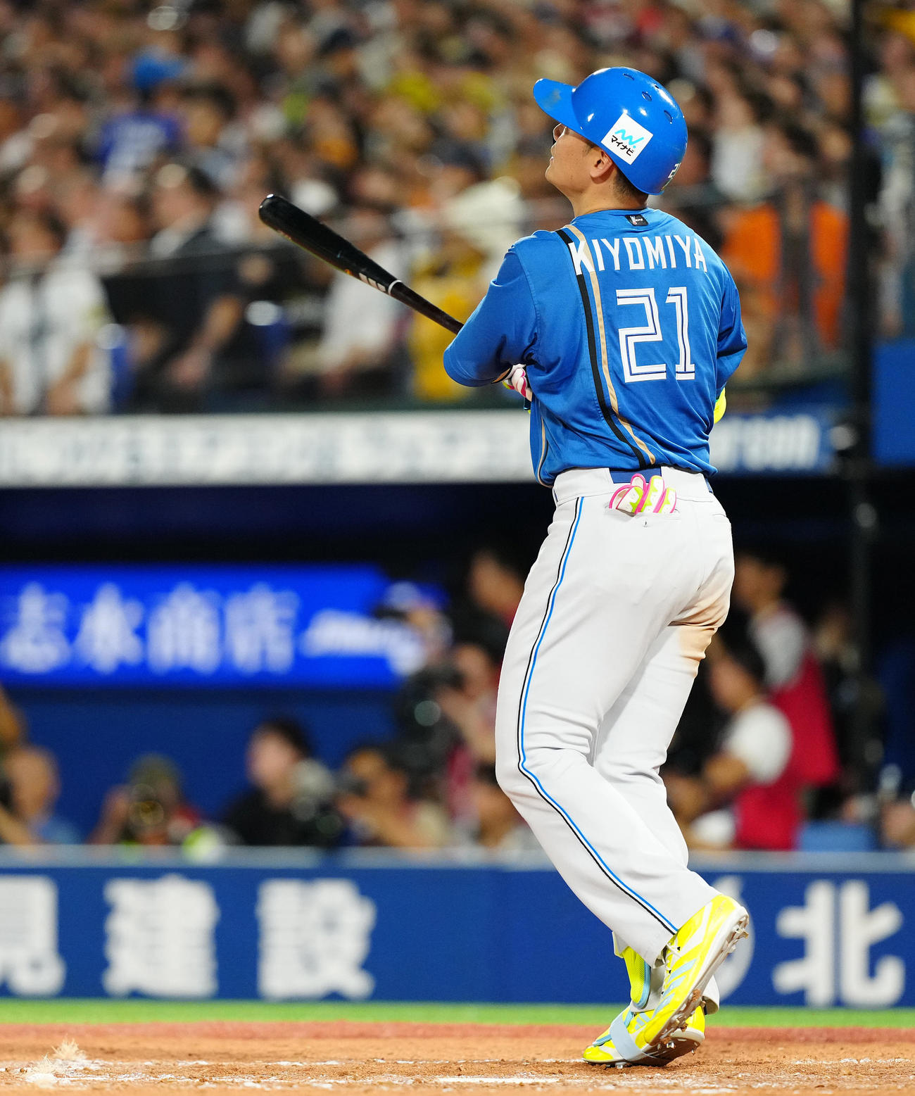 全セ対全パ　4回表全パ2死、右越えソロ本塁打を放つ清宮幸（撮影・鈴木みどり）