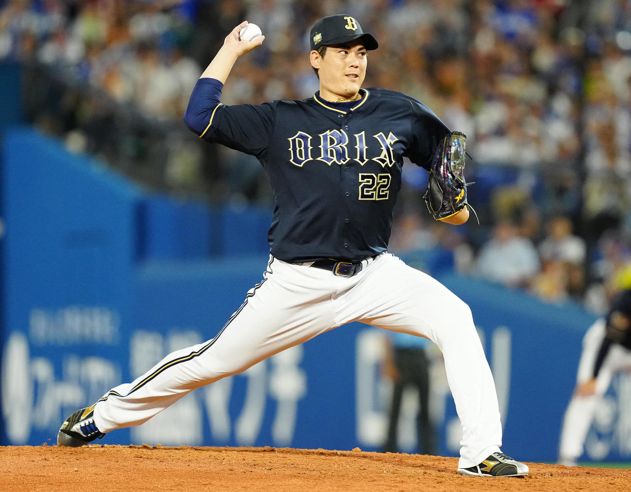 全セ対全パ　4回裏から3番手で登板した全パ九里（撮影・鈴木みどり）