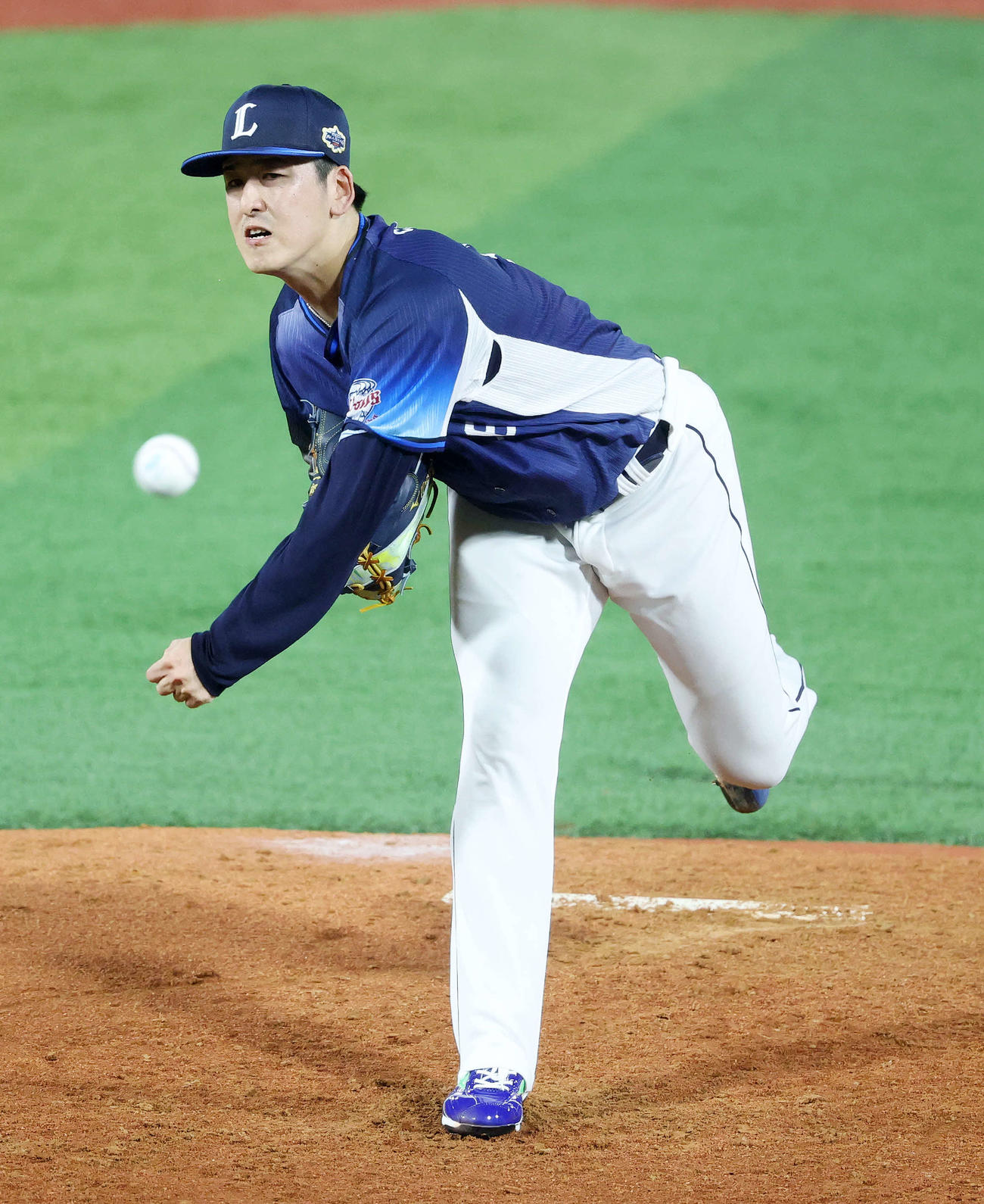 全セ対全パ　力投する全パ隅田（撮影・鈴木正人）