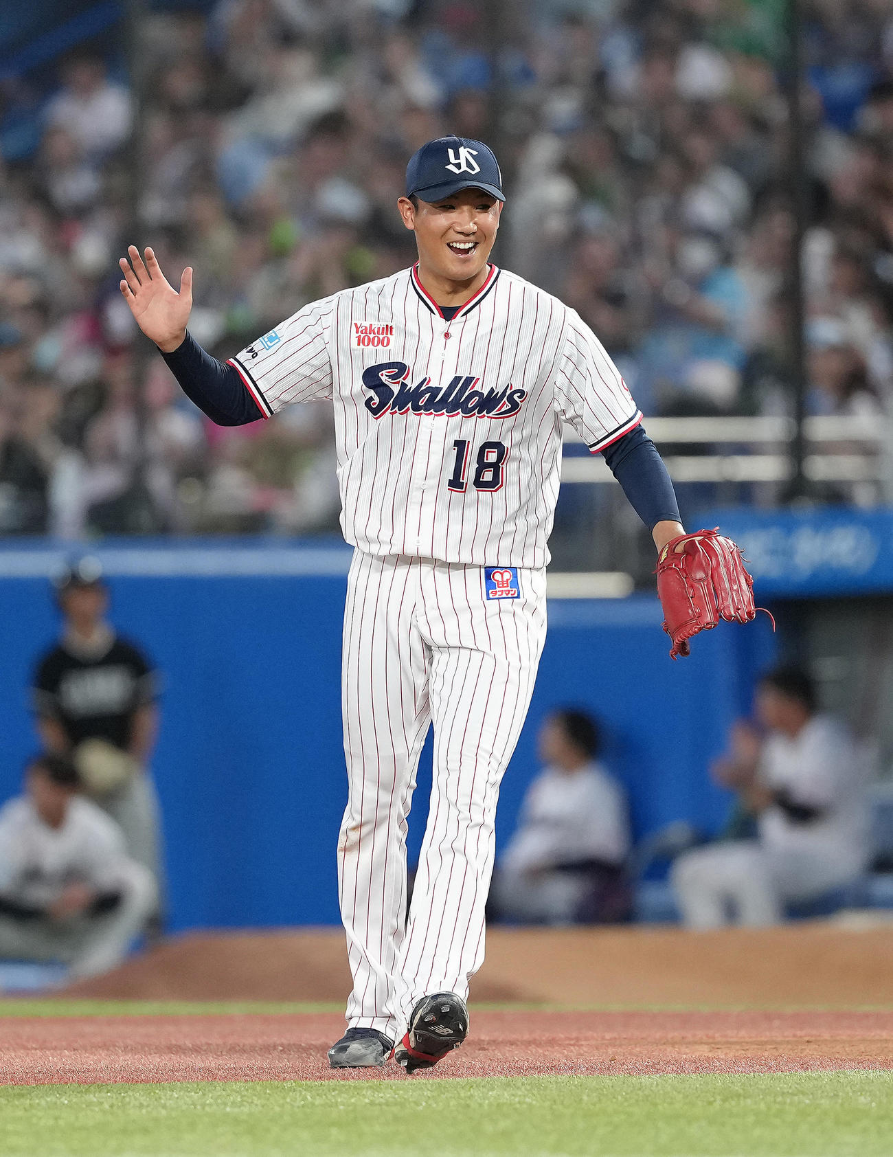 ヤクルト奥川恭伸（2025年7月9日撮影）