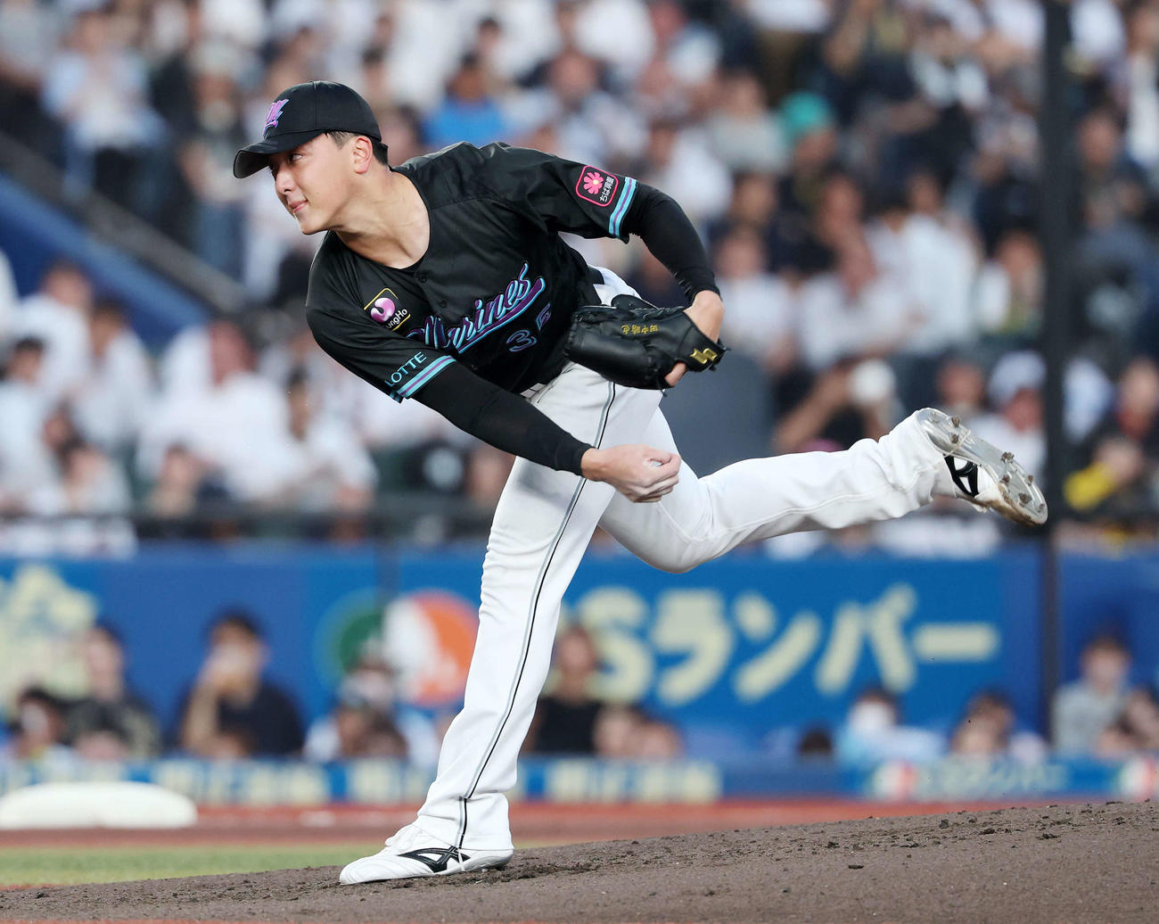 ロッテ田中晴也（2025年7月18日撮影）