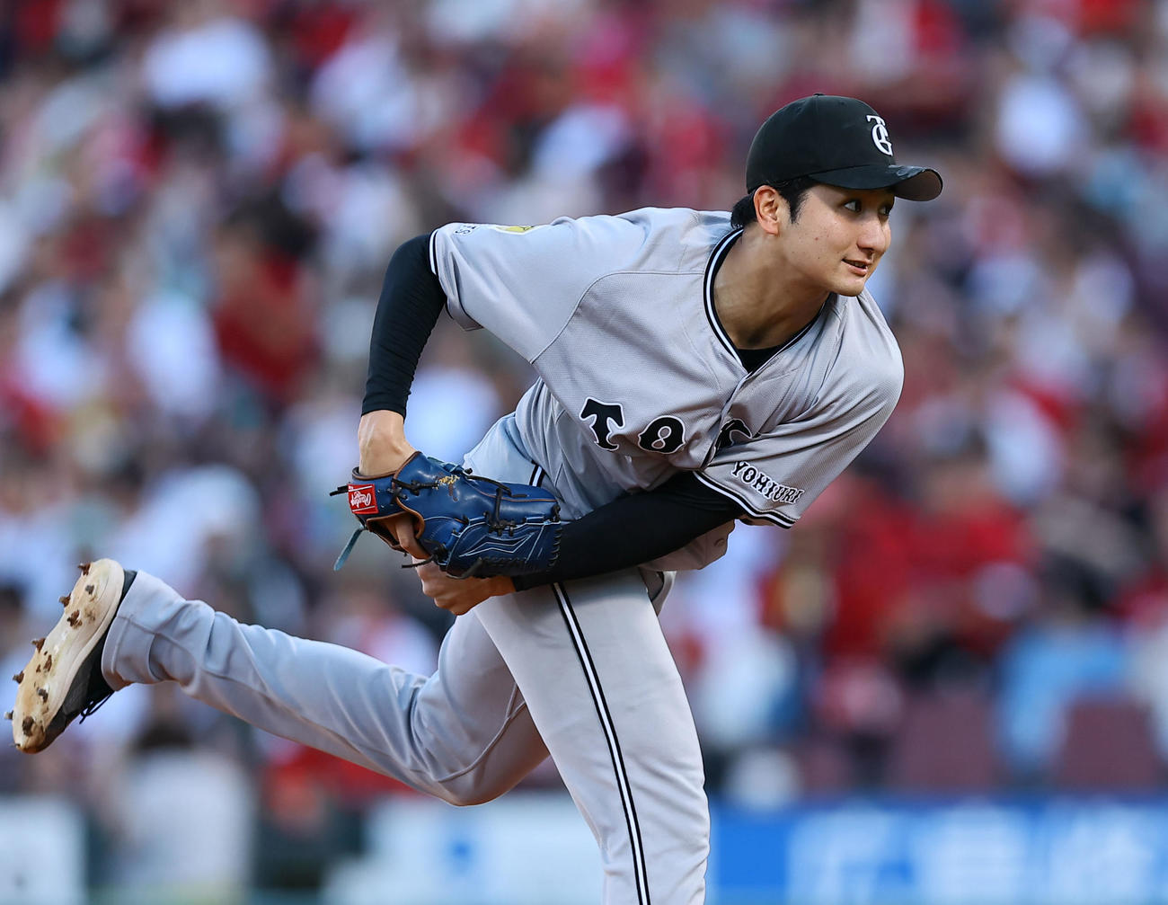 広島対巨人　巨人先発の横川（撮影・藤尾明華）