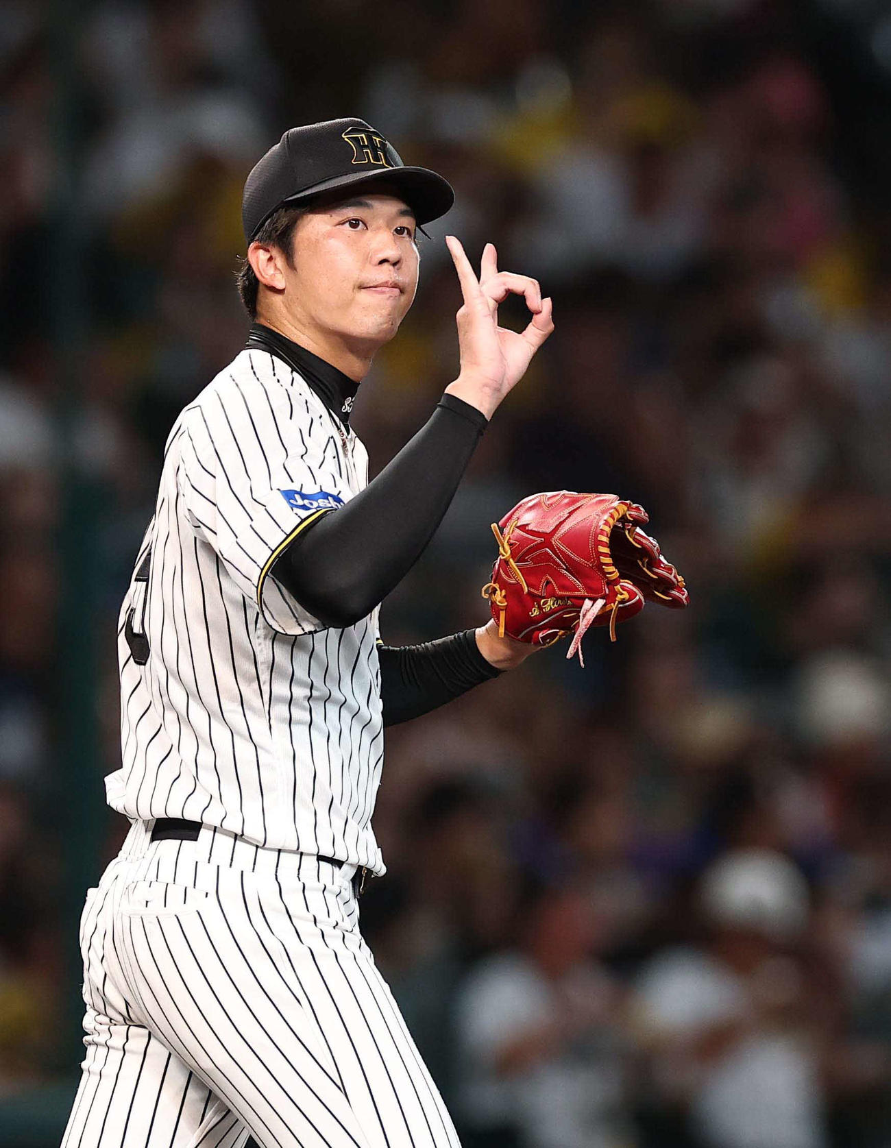 阪神対DeNA 5回、好投を続ける才木浩人（撮影・上田博志）