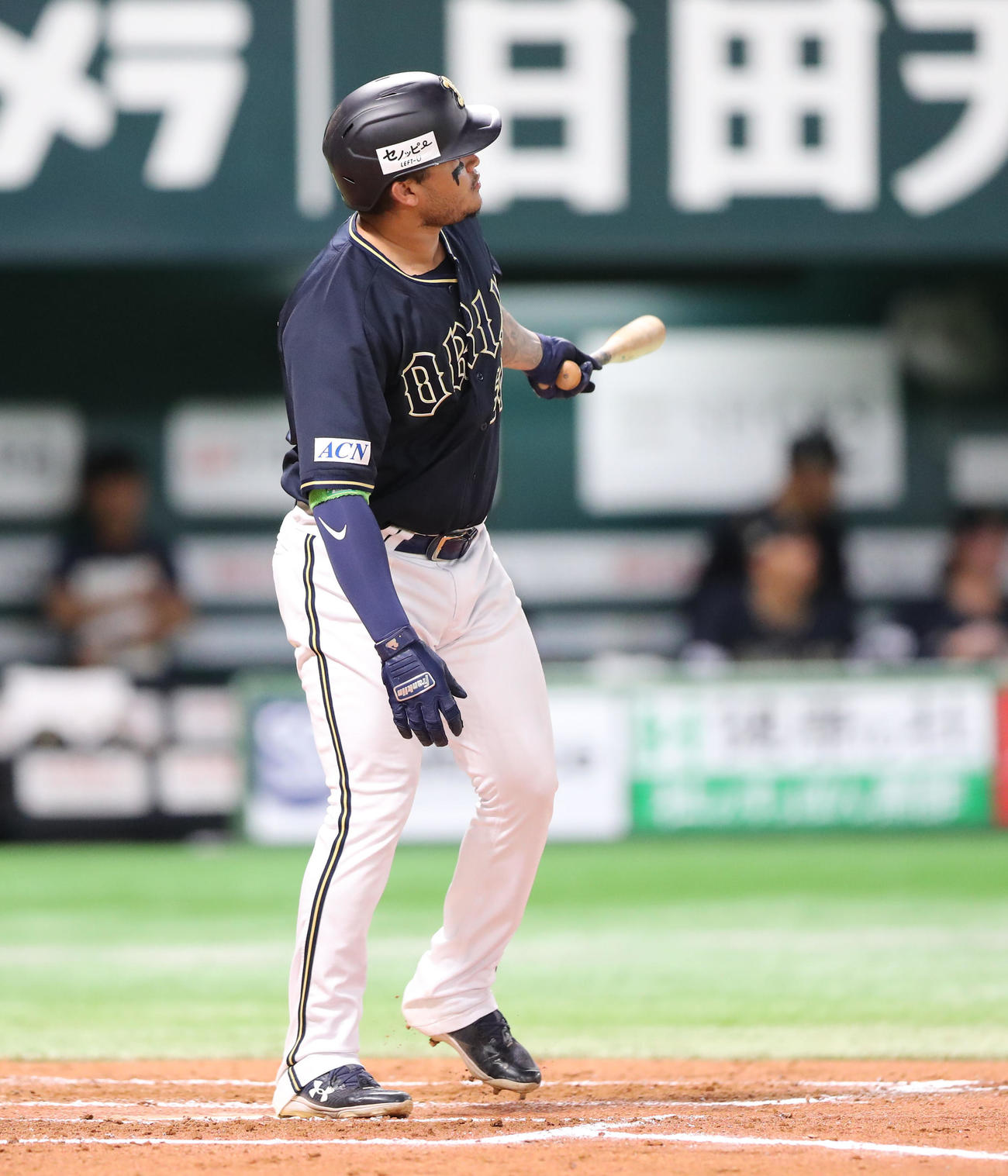 ソフトバンク対オリックス　8回表オリックス無死、ディアスは左越えに本塁打を放つ（撮影・梅根麻紀）
