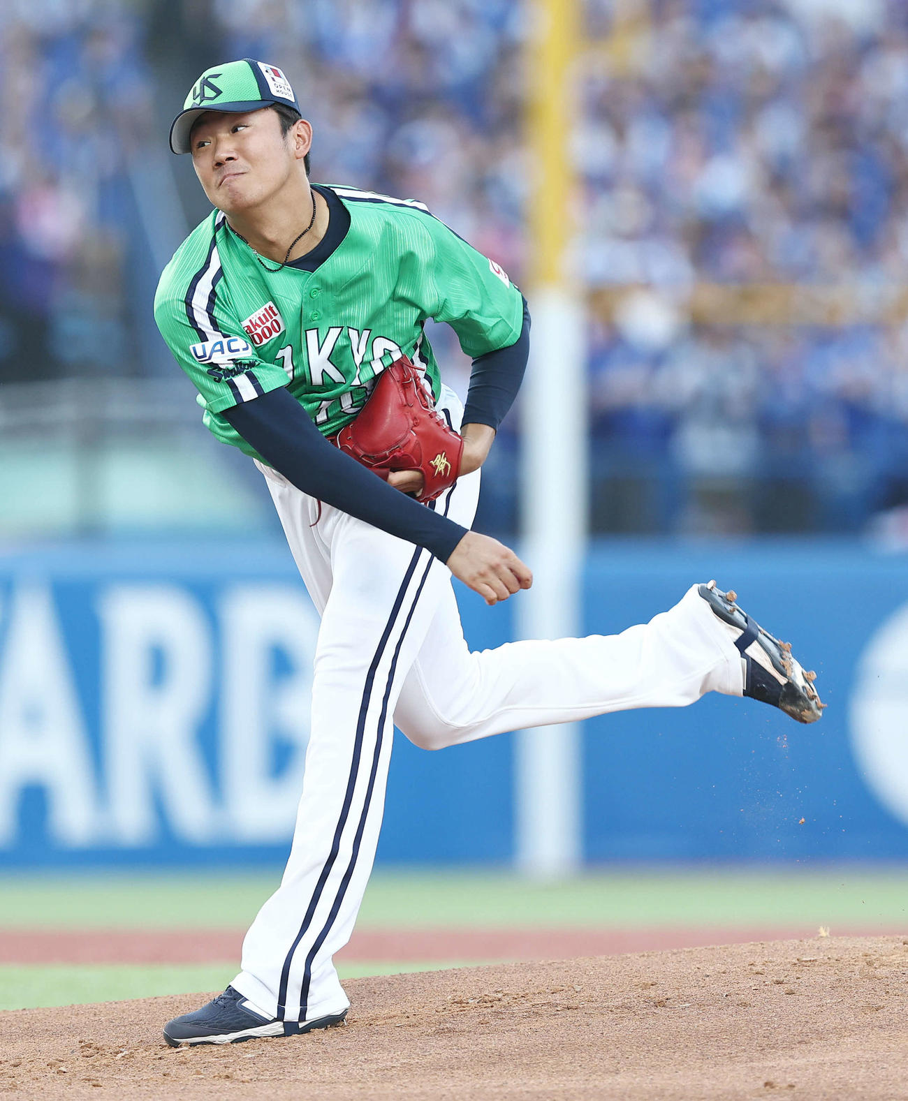ヤクルト対中日　ヤクルト先発の奥川（撮影・河田真司）