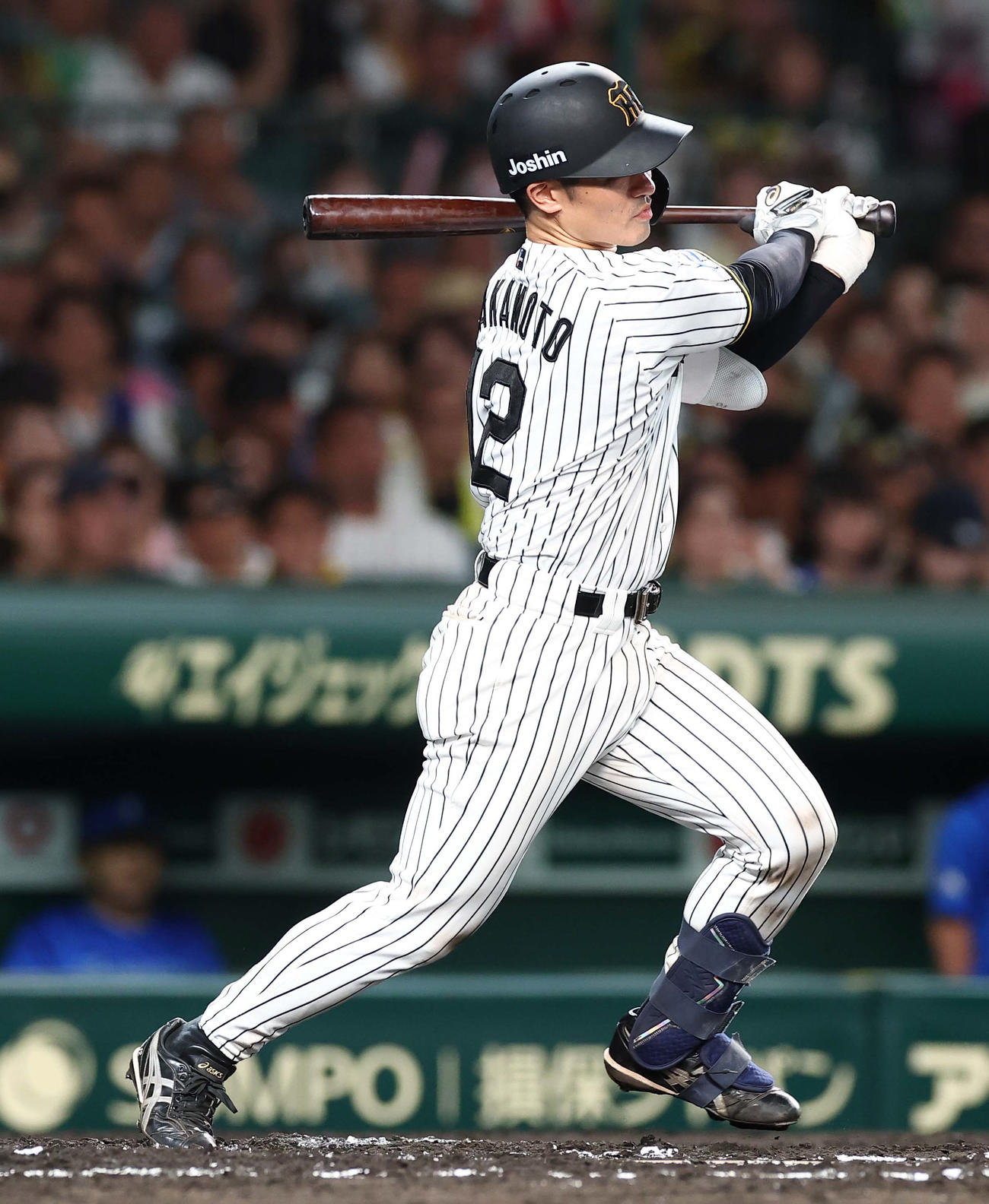 阪神対DeNA 6回裏阪神無死、坂本は中前打を放つ（撮影・上田博志）