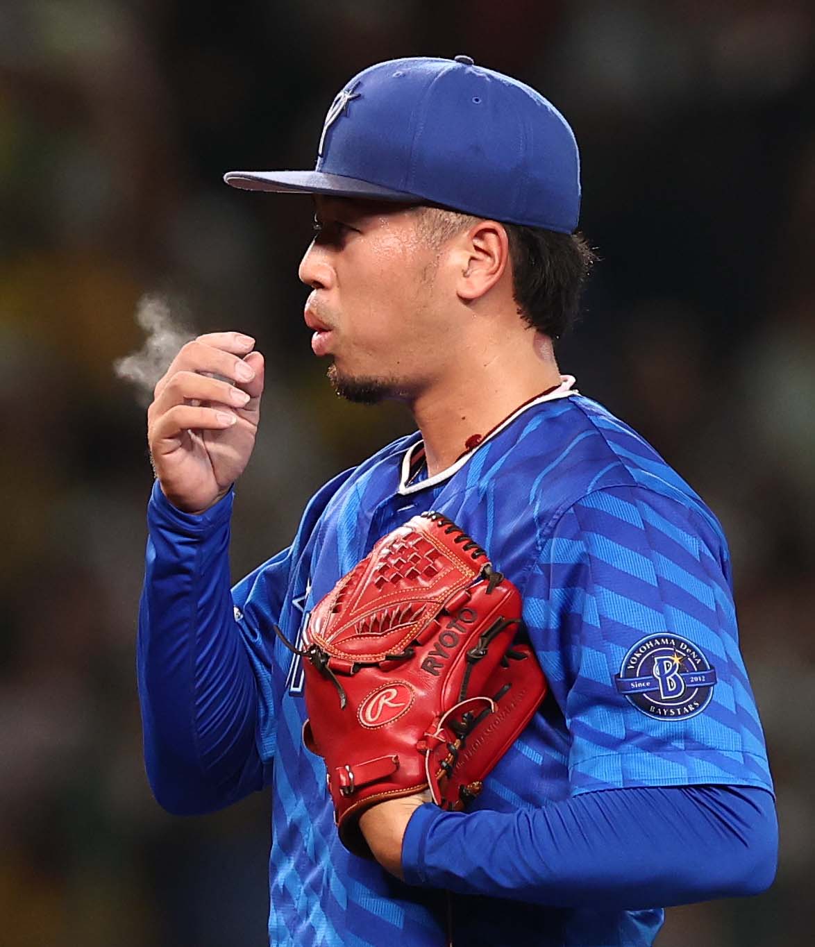 阪神対DeNA 7回、大山悠輔に2点適時二塁打を浴びた松本凌人（撮影・上田博志）