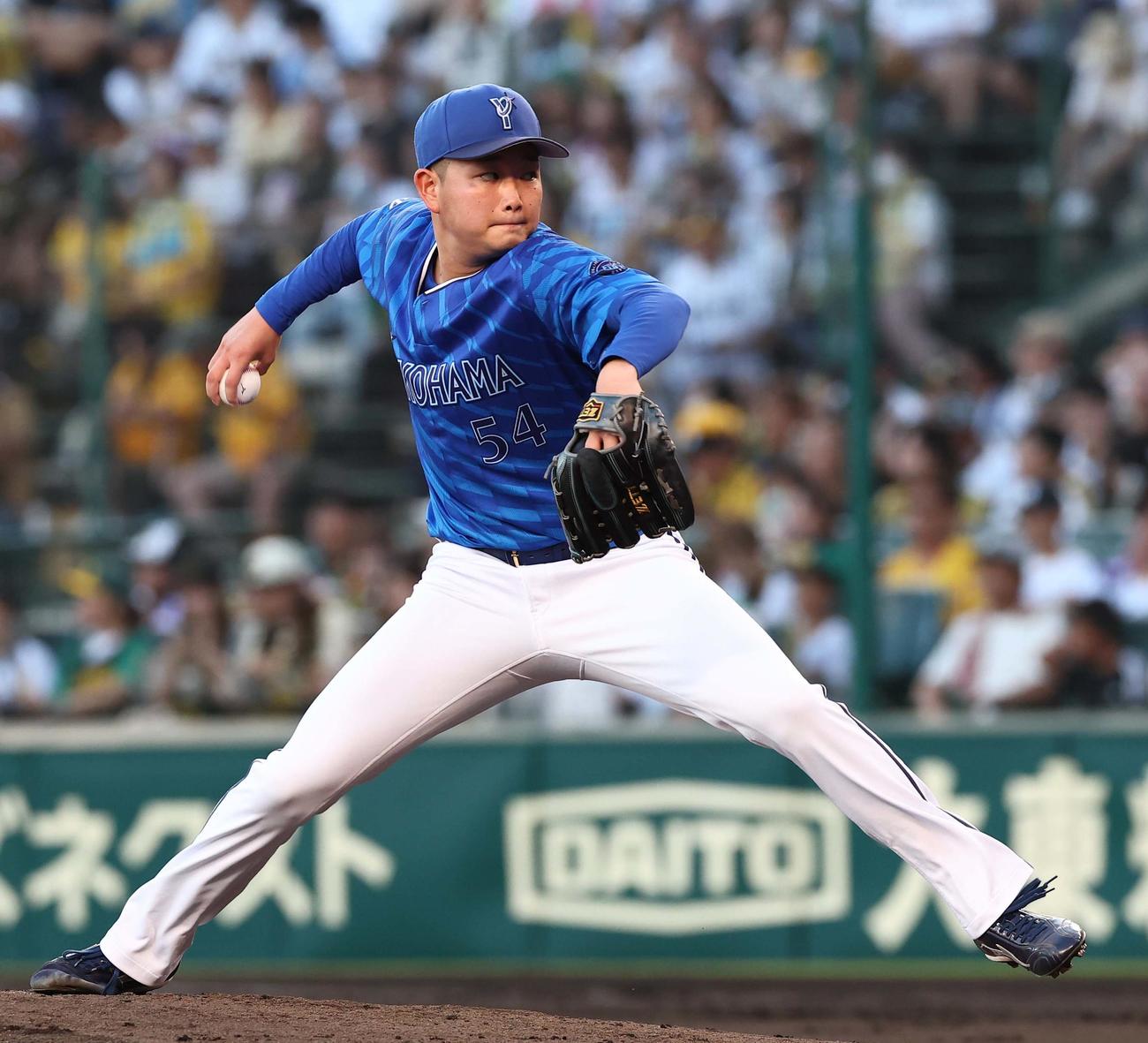 阪神対DeNA DeNA先発の石田裕（撮影・上田博志）