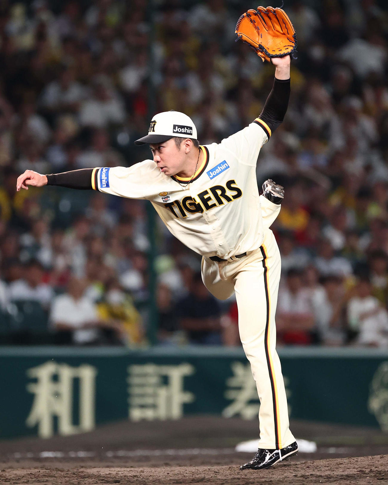 阪神対広島　阪神2番手の石井（撮影・上田博志）