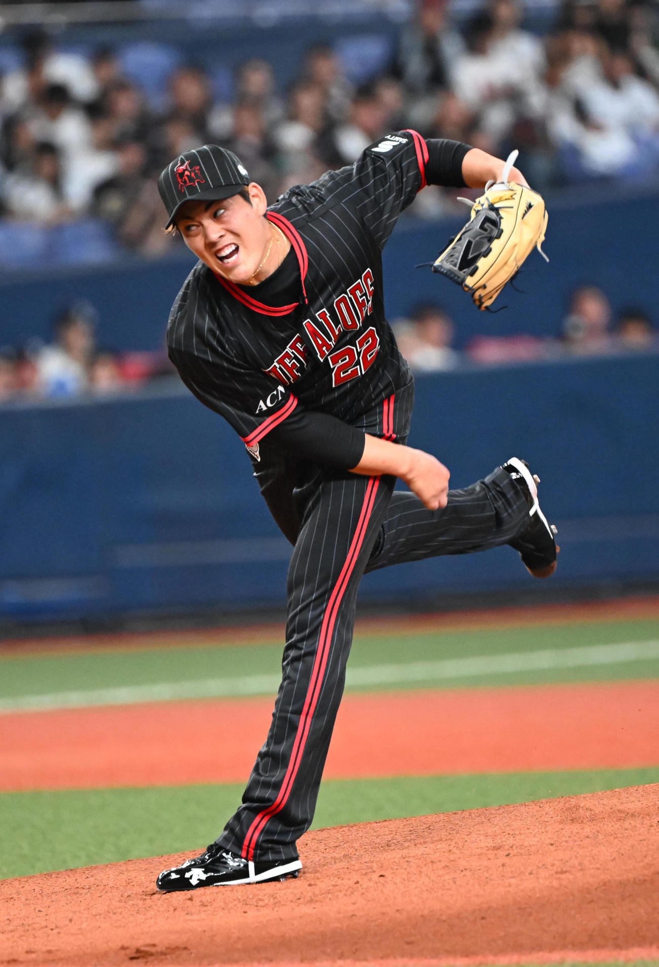 オリックス対西武　先発するオリックス九里（撮影・和賀正仁）