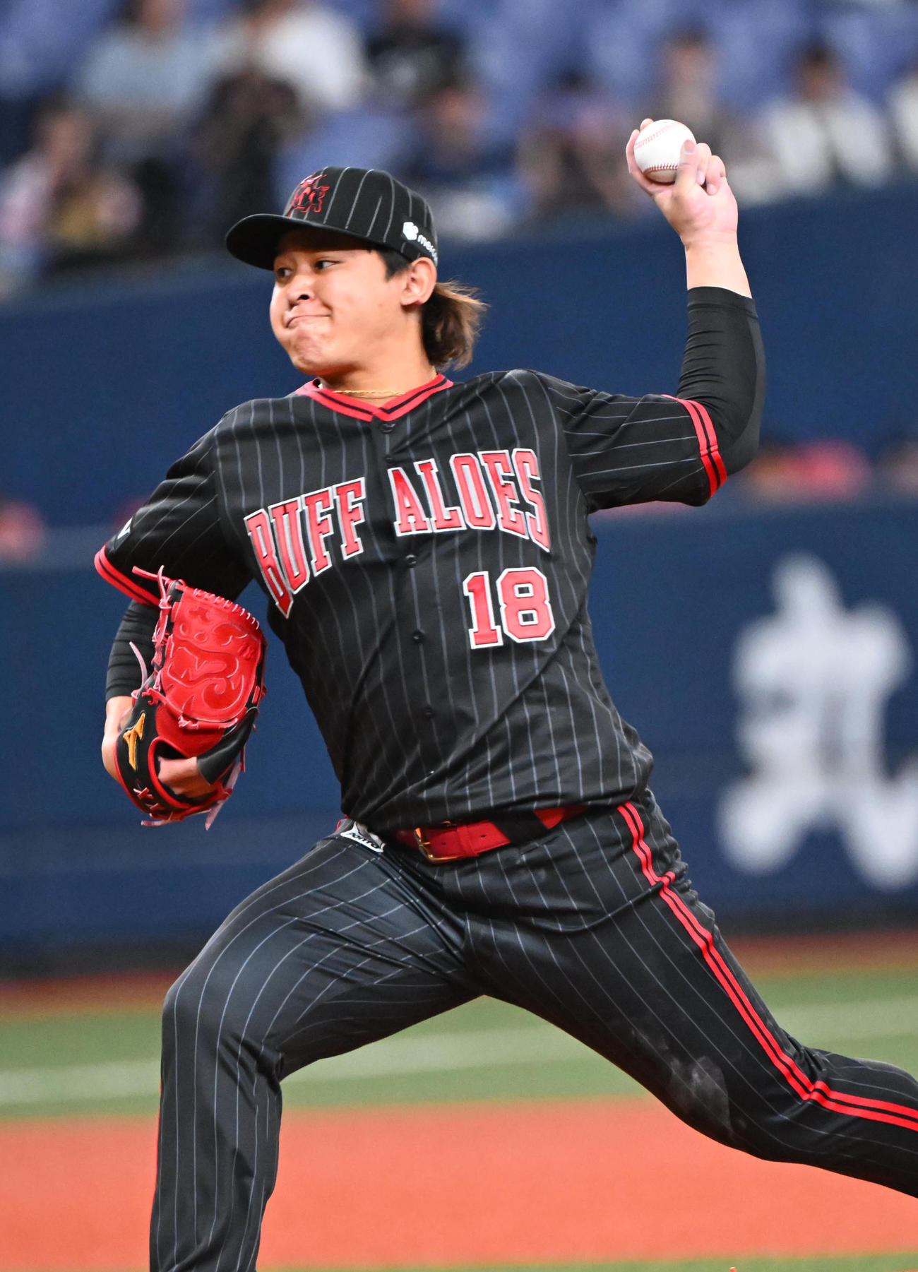 オリックス対西武　先発するオリックス宮城（撮影・和賀正仁）