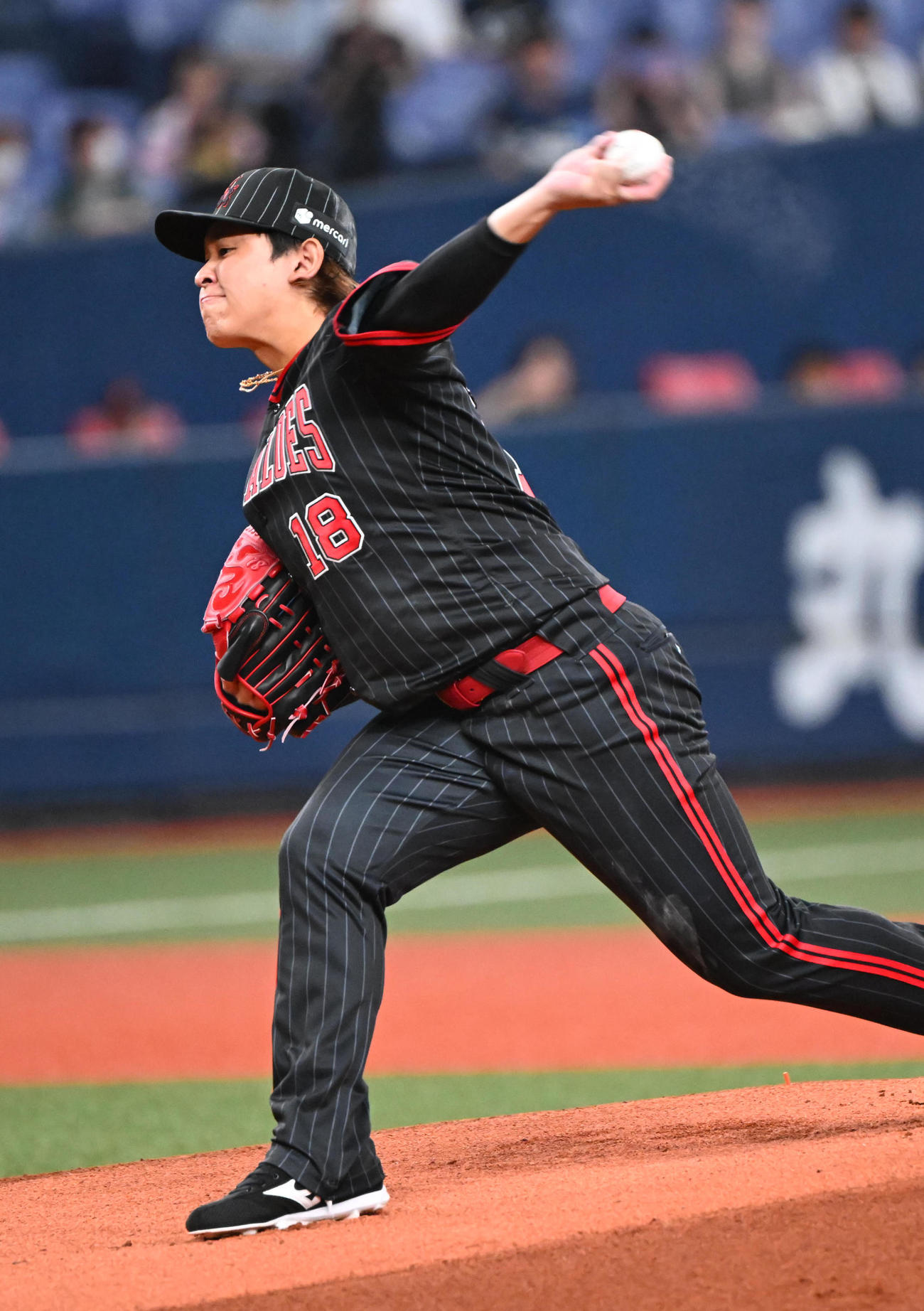 オリックス対西武　先発するオリックス宮城（撮影・和賀正仁）
