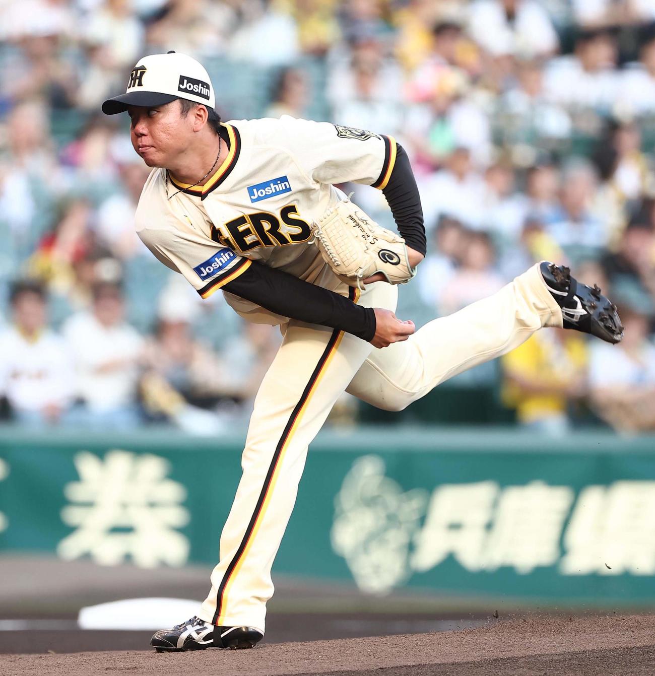 阪神対広島　阪神先発の村上（撮影・上田博志）