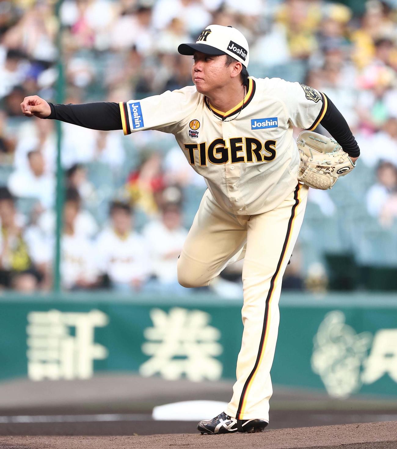 阪神対広島　阪神先発の村上（撮影・上田博志）
