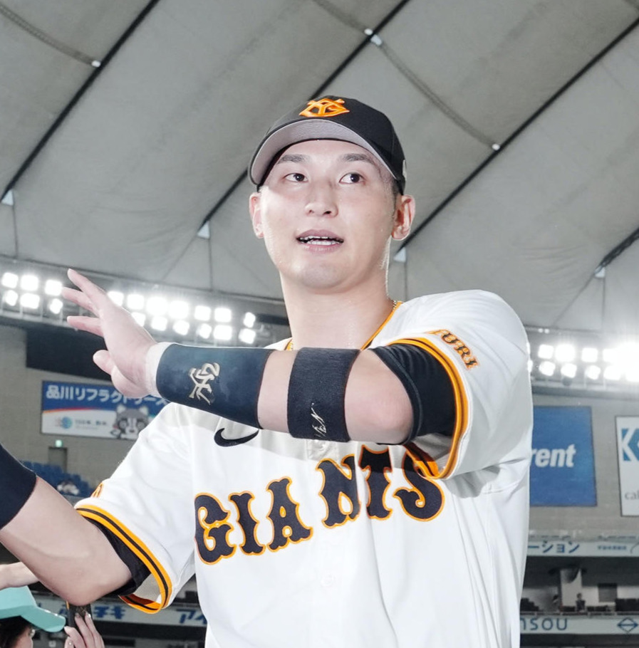 巨人吉川尚輝（2025年7月21日撮影）