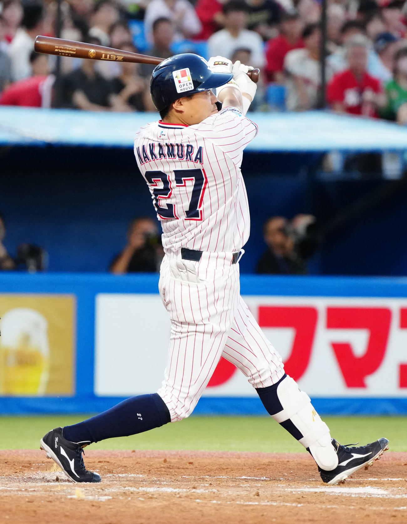 ヤクルト中村悠平（2025年7月20日撮影）