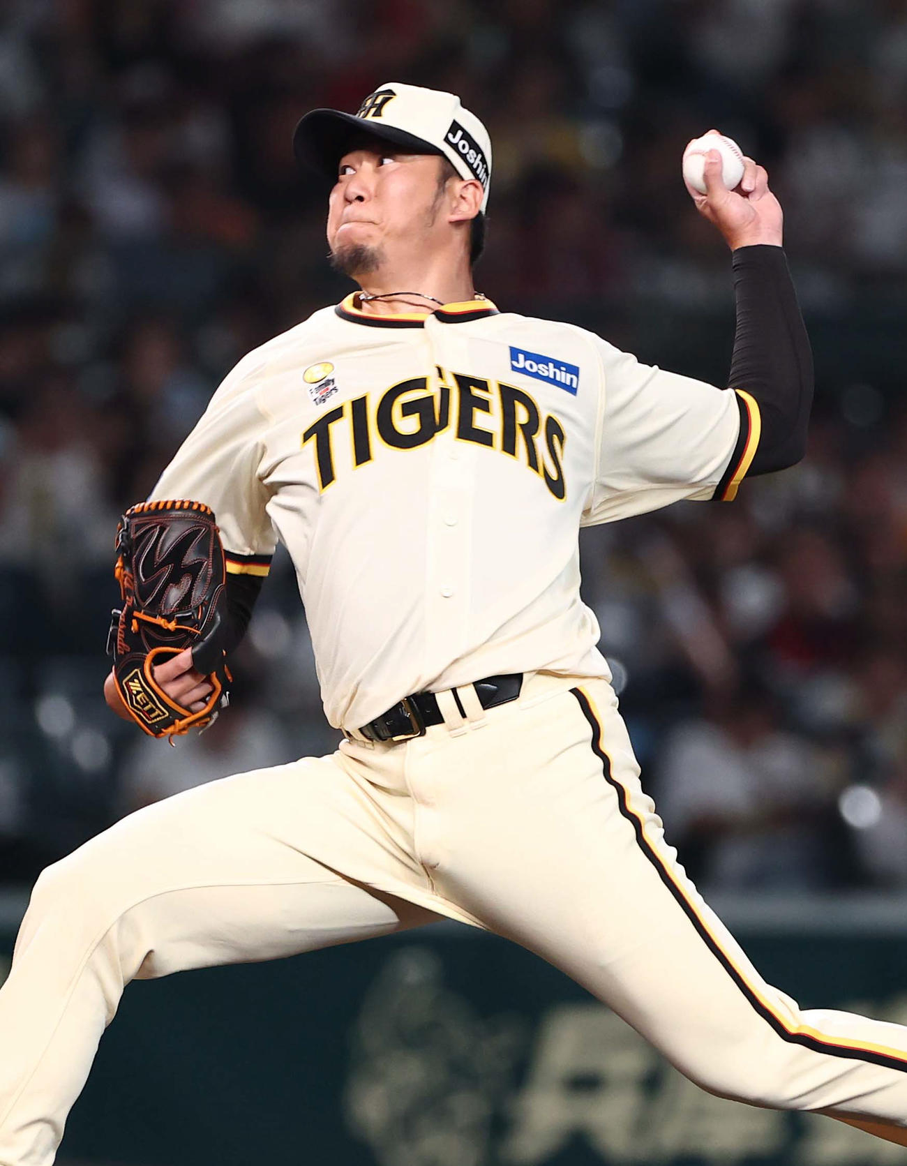 阪神対広島　阪神4番手の岩貞（撮影・上田博志）