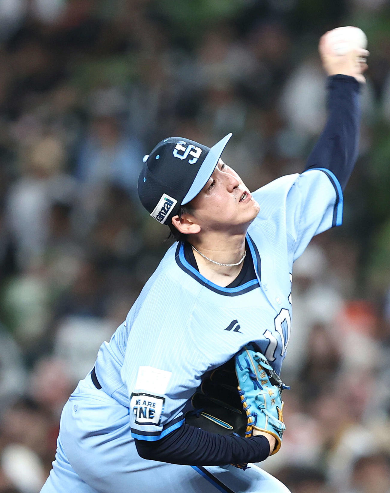 西武対ロッテ　2回表、力投する隅田（撮影・河田真司）