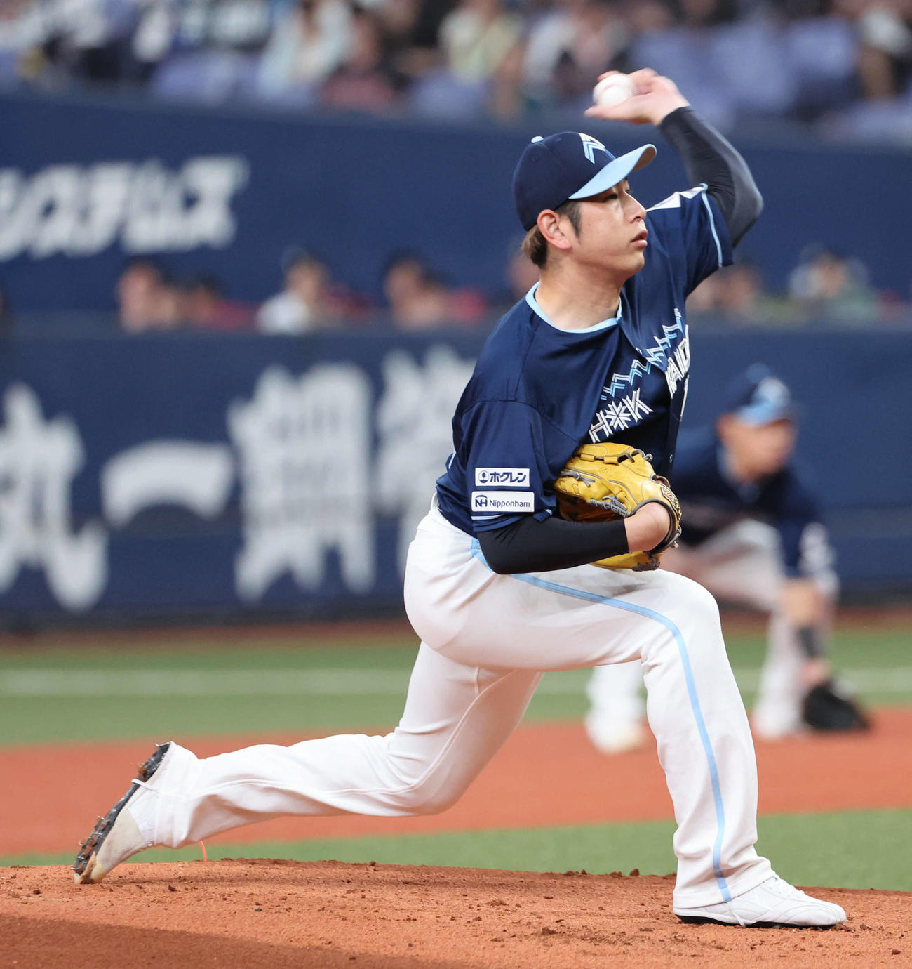 オリックス対日本ハム　日本ハム先発の加藤貴（撮影・西尾就之）