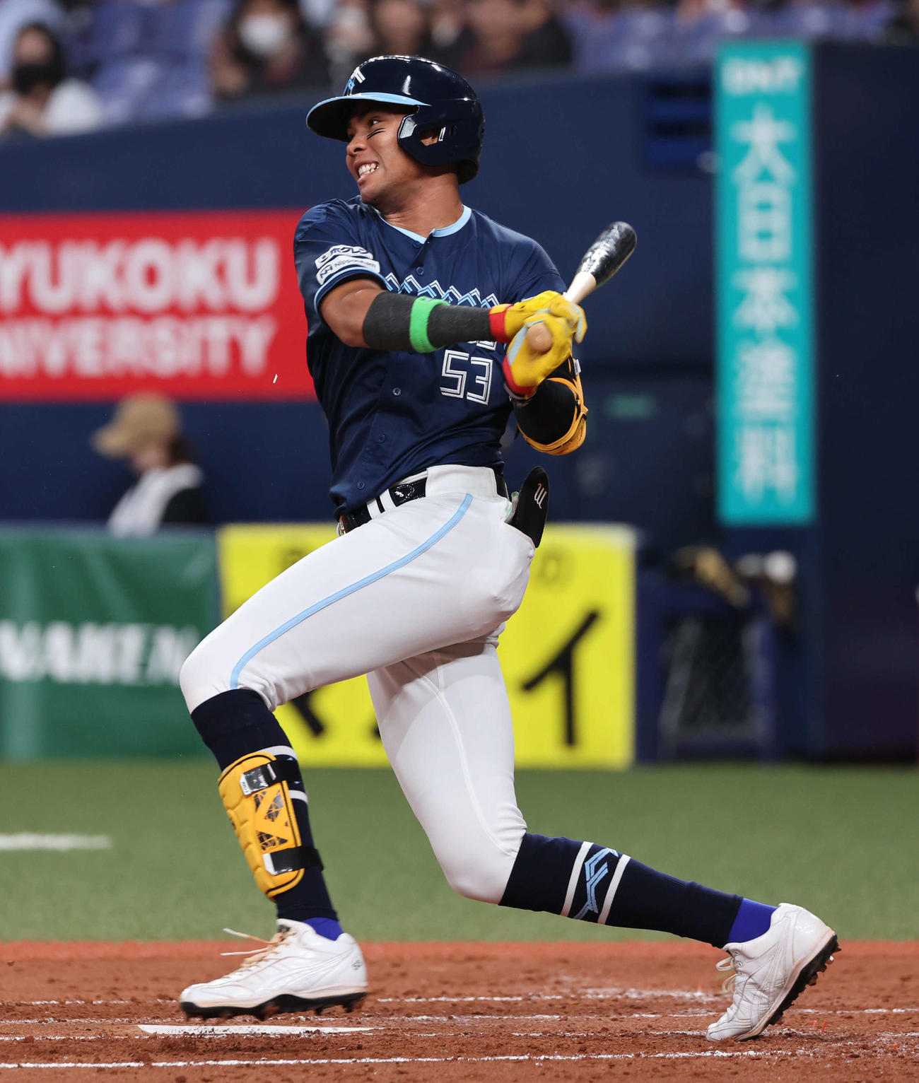 オリックス対日本ハム　3回表日本ハム1死二、三塁、水谷は遊ゴロに倒れたがその間に三走が生還した（撮影・西尾就之）