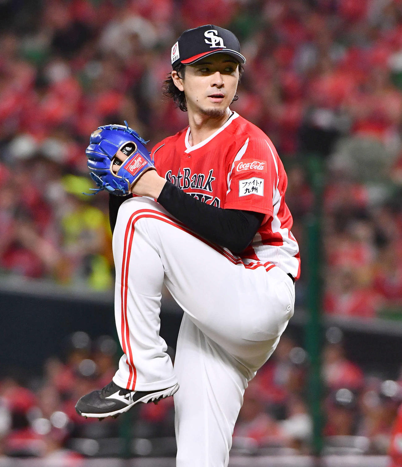 ソフトバンク対楽天　ソフトバンク先発の上沢（撮影・岩下翔太）