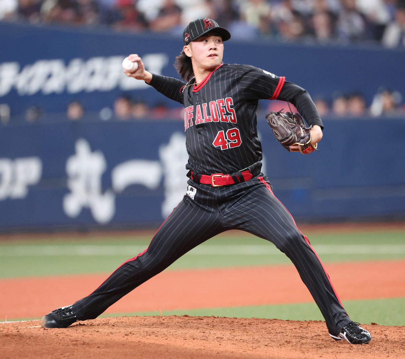 オリックス対日本ハム　オリックス2番手の片山（撮影・西尾就之）